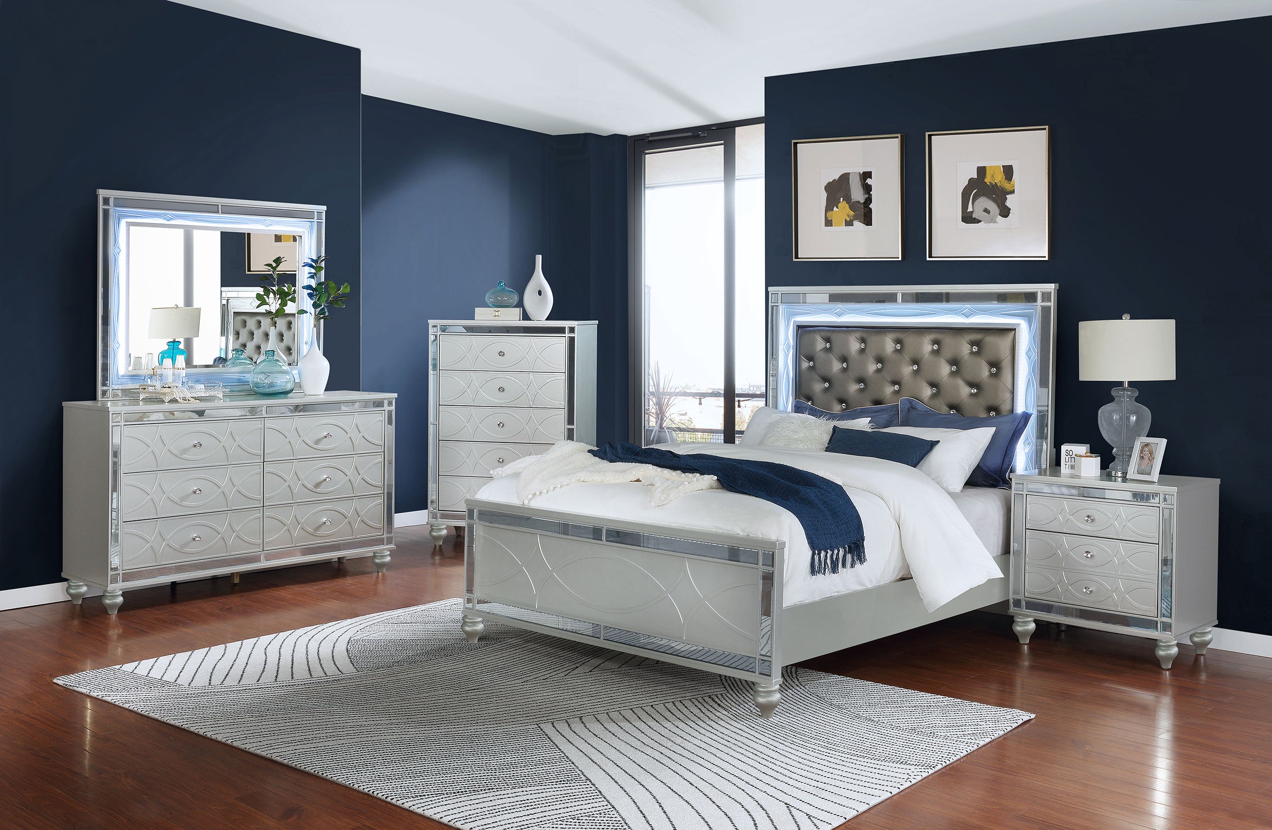 Gunnison 6-drawer Dresser Silver Metallic-CoasterEssence
