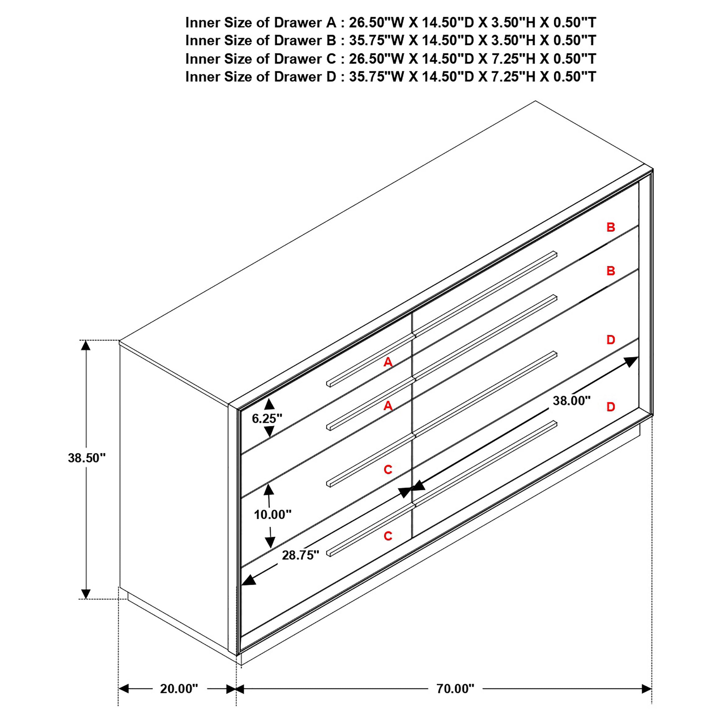 Durango 8-drawer Dresser Smoked Peppercorn-CoasterElevations