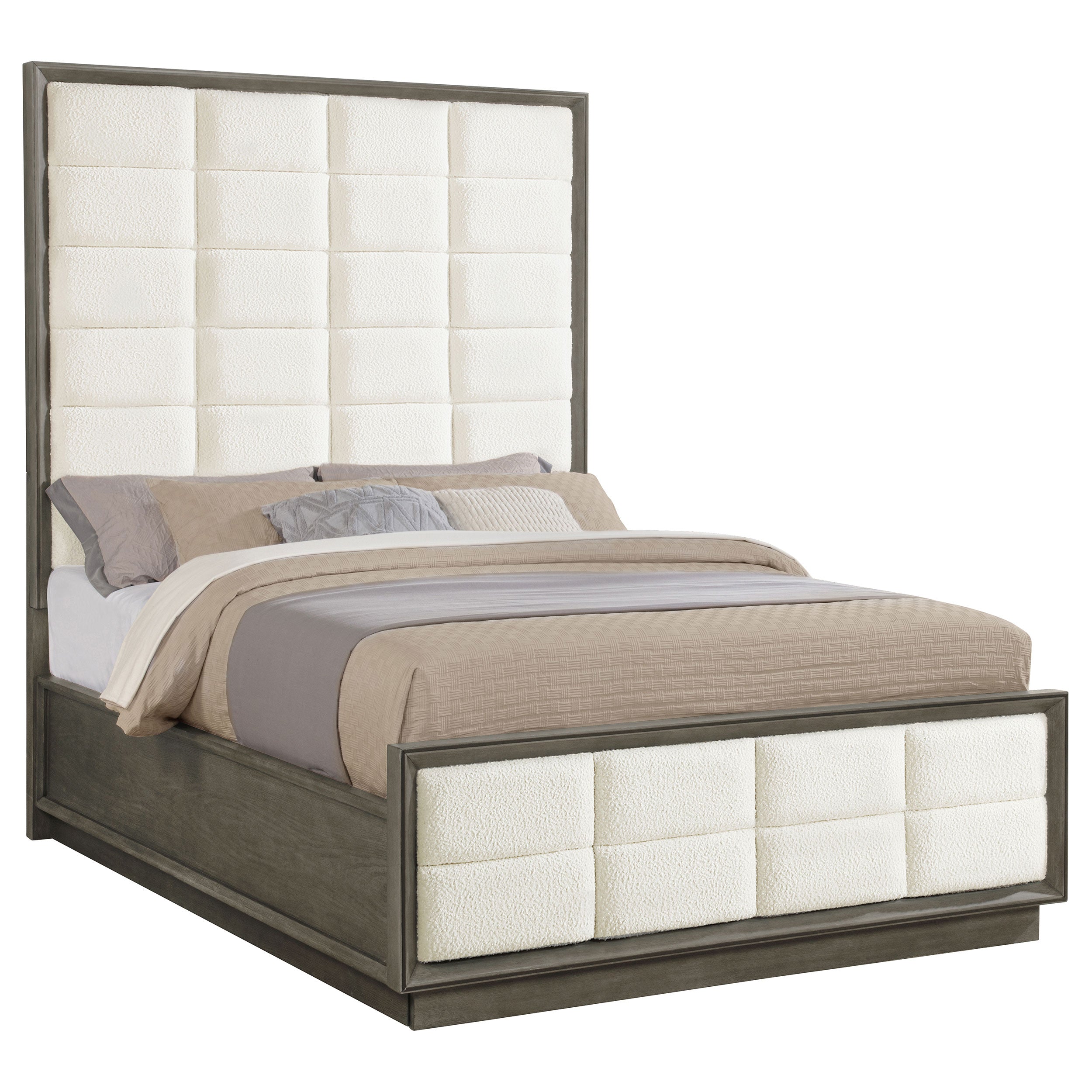Durango 80-inch Queen Panel Bed Taupe Oak-