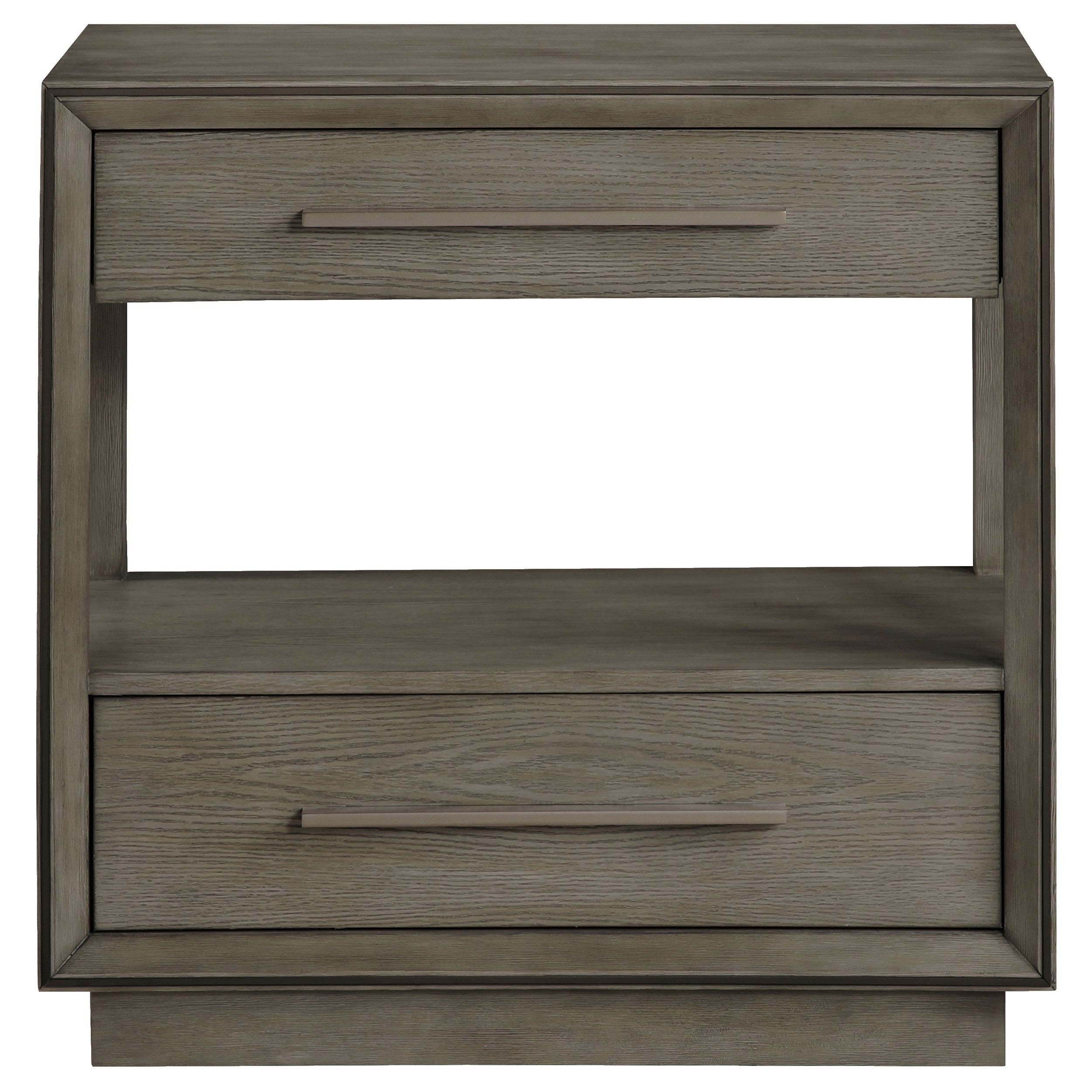 Durango 2-drawer Nightstand Bedside Table Taupe Oak-