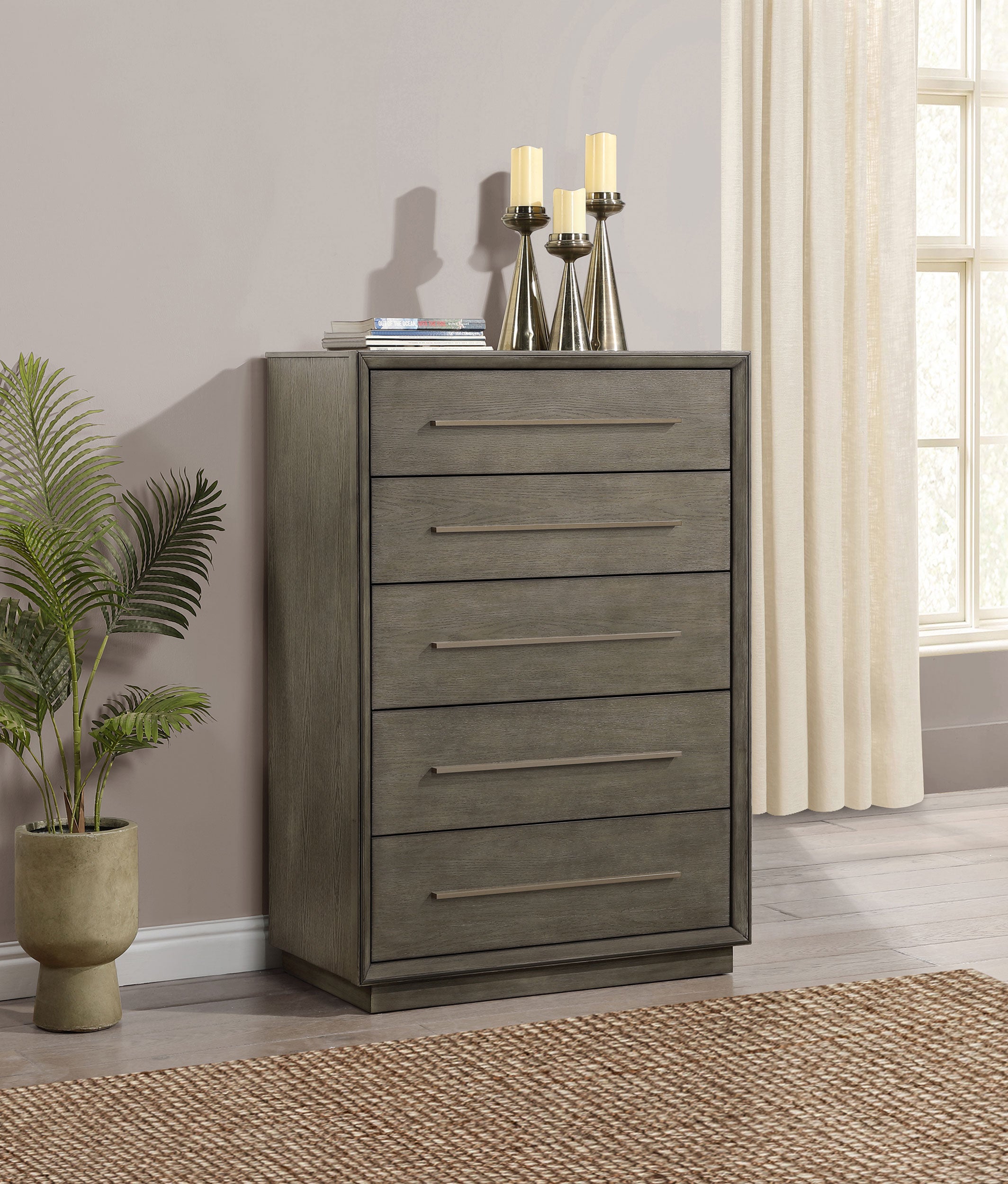 Durango 5-drawer Bedroom Chest Taupe Oak-