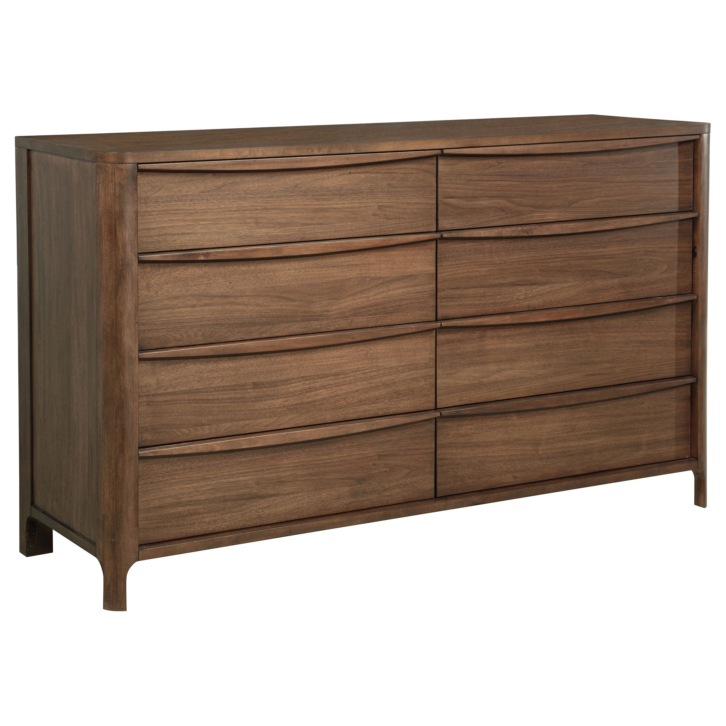 Maderia 8-drawer Dresser Cabinet Walnut-