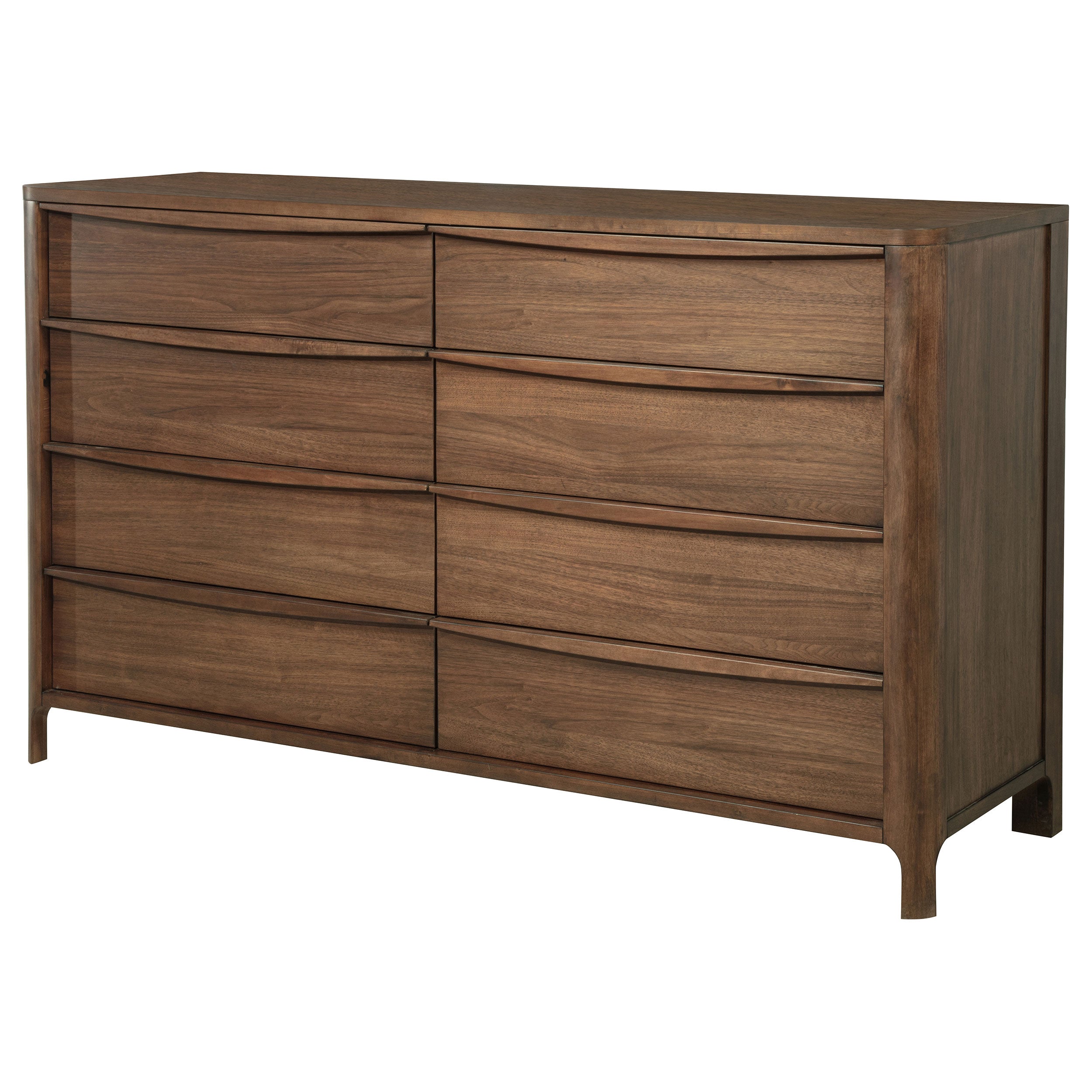 Maderia 8-drawer Dresser Cabinet Walnut-