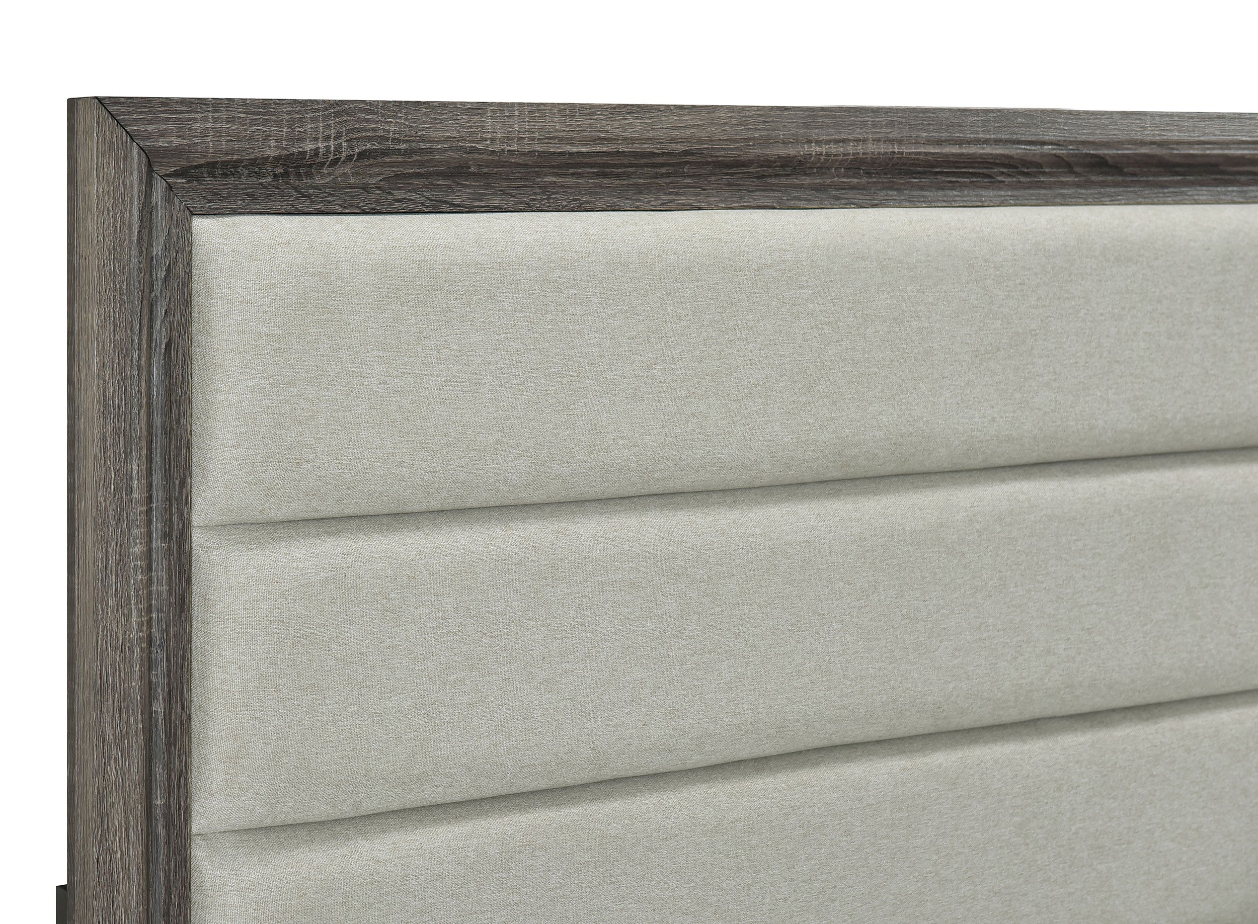 Wright 52-inch Upholstered Queen Bed Brown Oak-