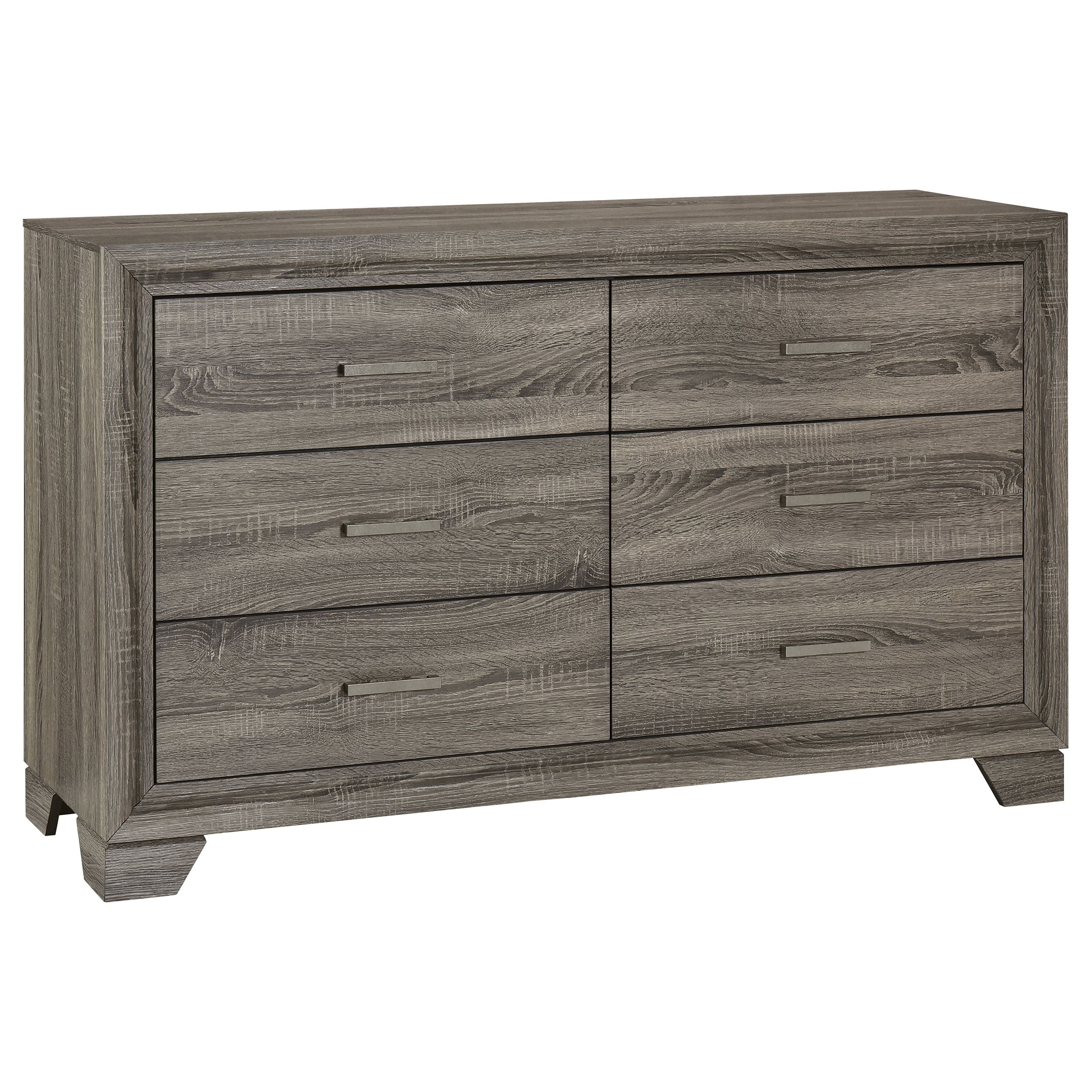 Wright 6-drawer Dresser Cabinet Brown Oak-