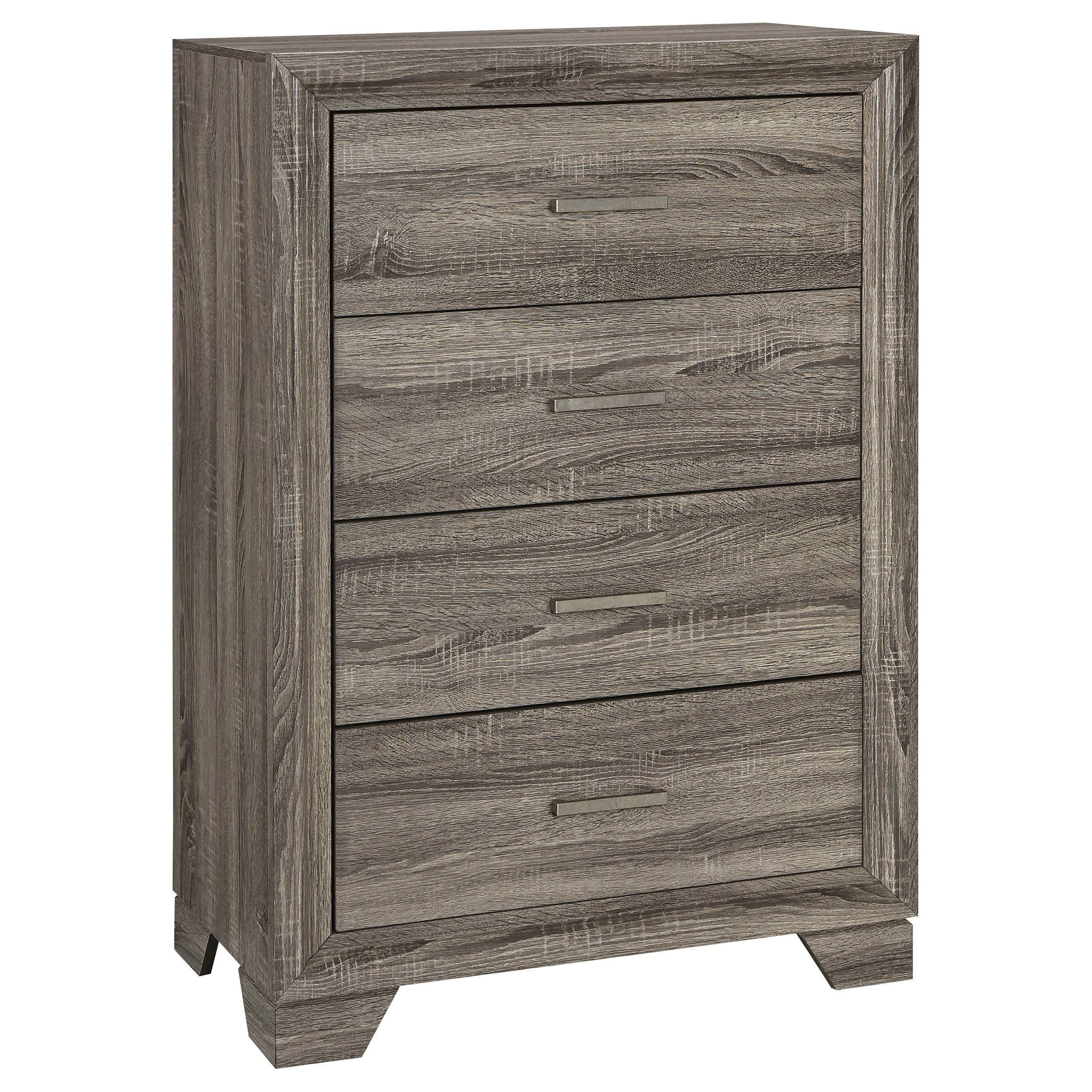 Wright 4-drawer Chest of Drawers Brown Oak-