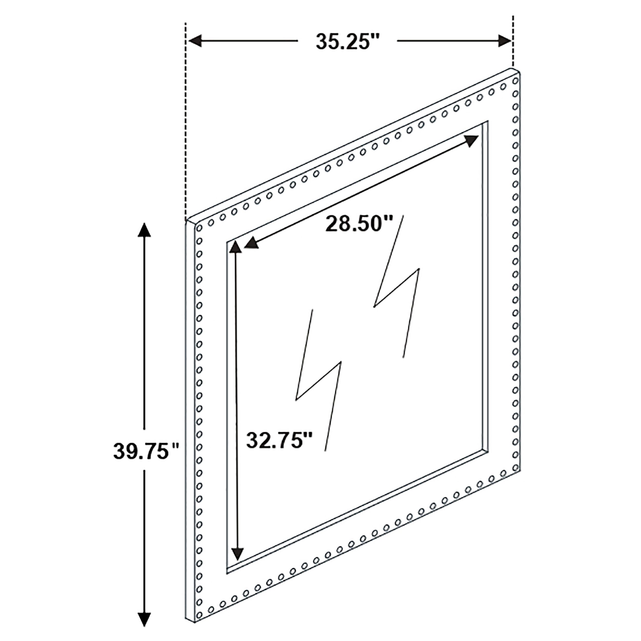Melody Upholstered Dresser Mirror Pacific Blue-CoasterEveryday