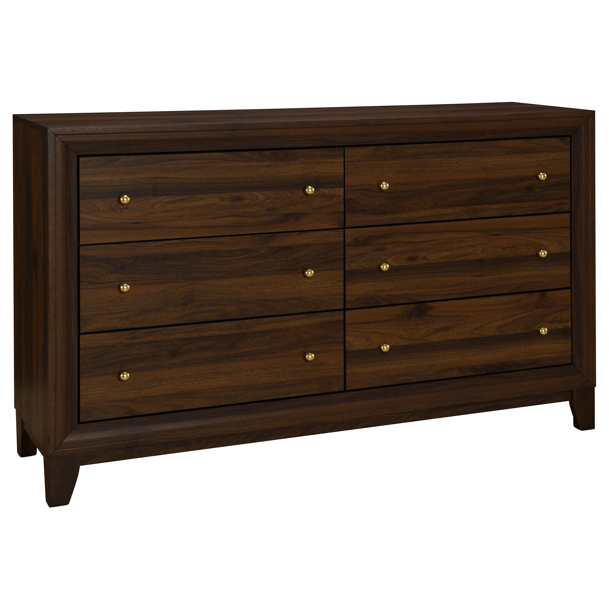Welsley 6-drawer Dresser Cabinet Walnut-