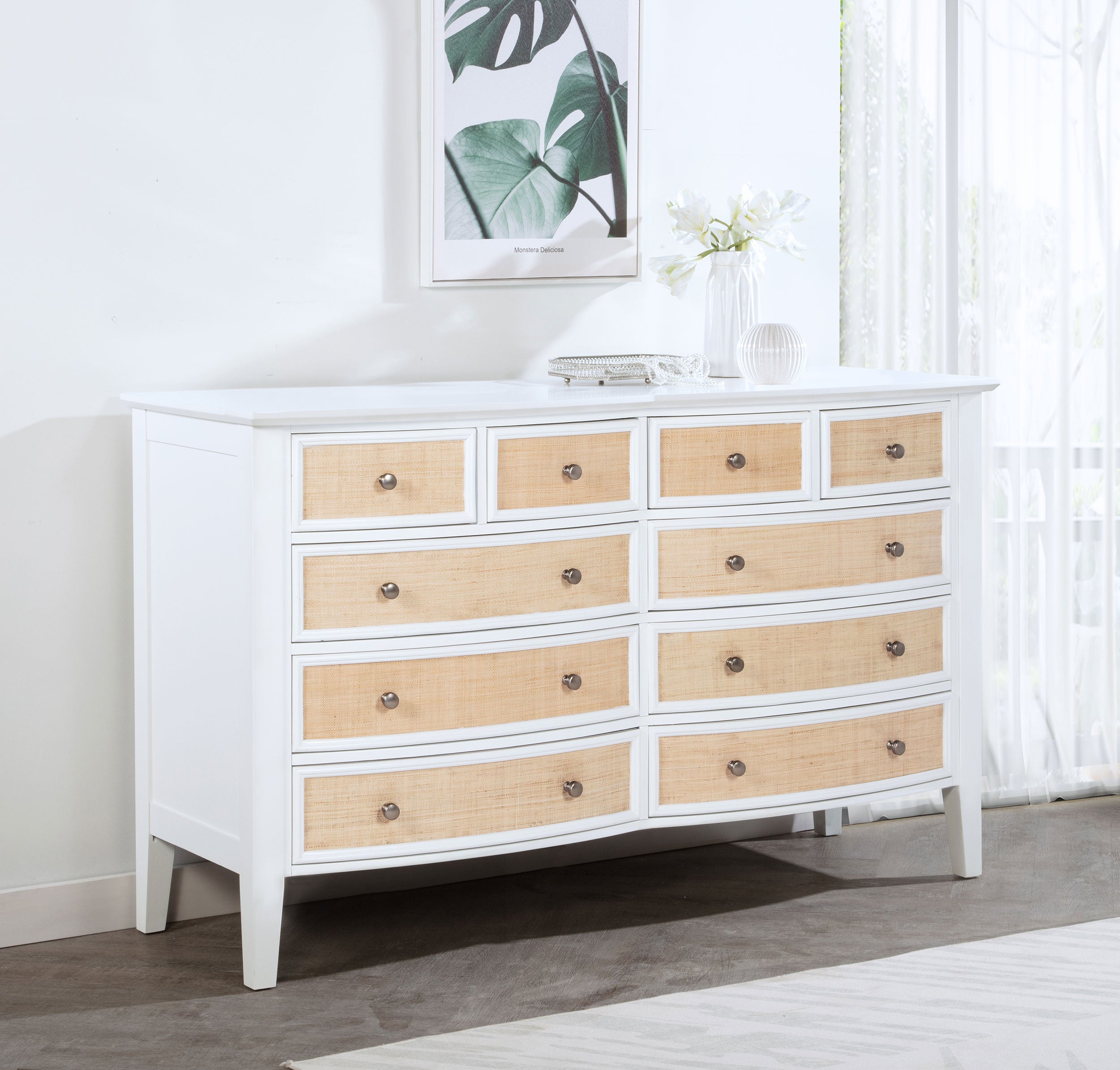 Bexhill 10-drawer Dresser Cabinet White-