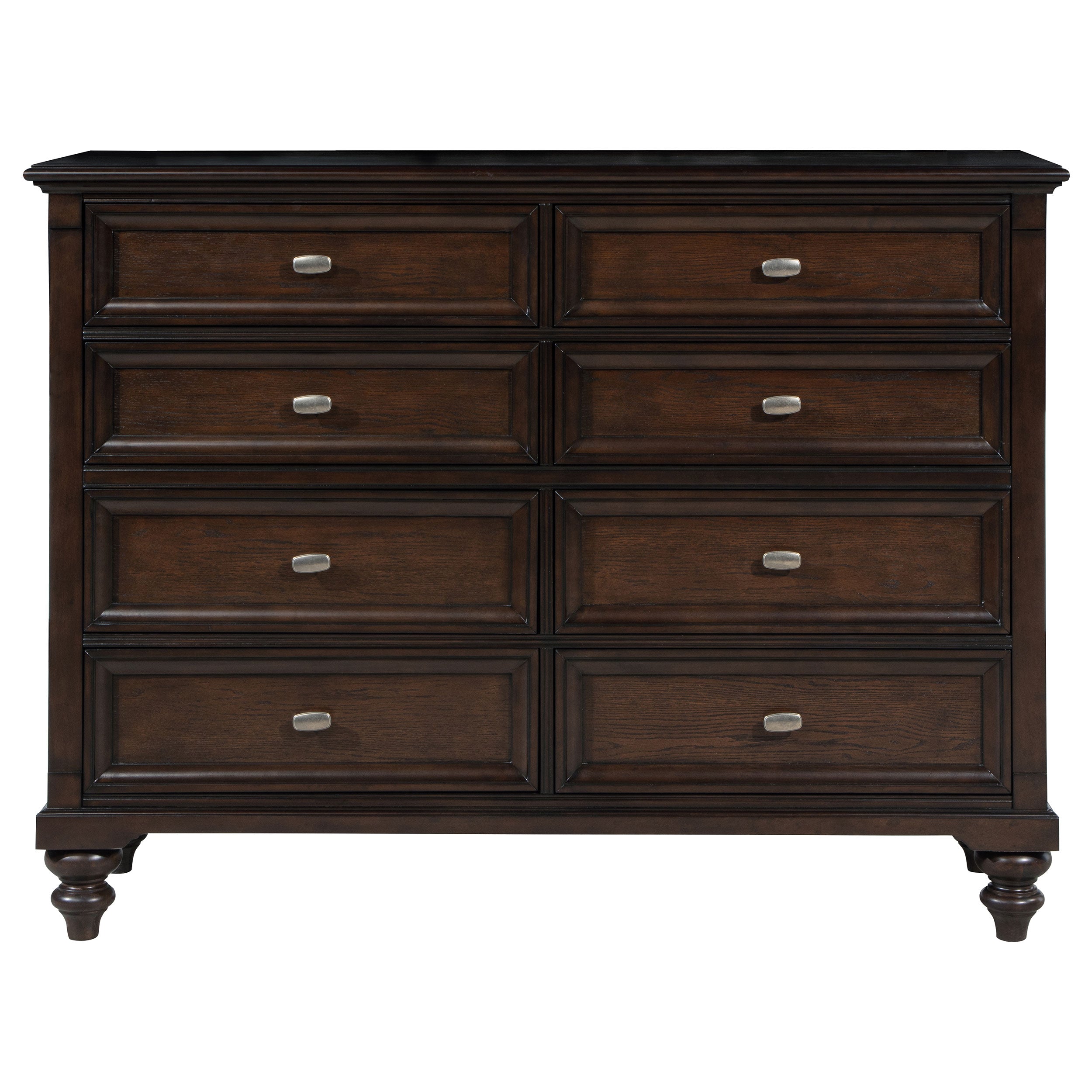 Andover 8-drawer Dresser Cabinet Dark Oak-