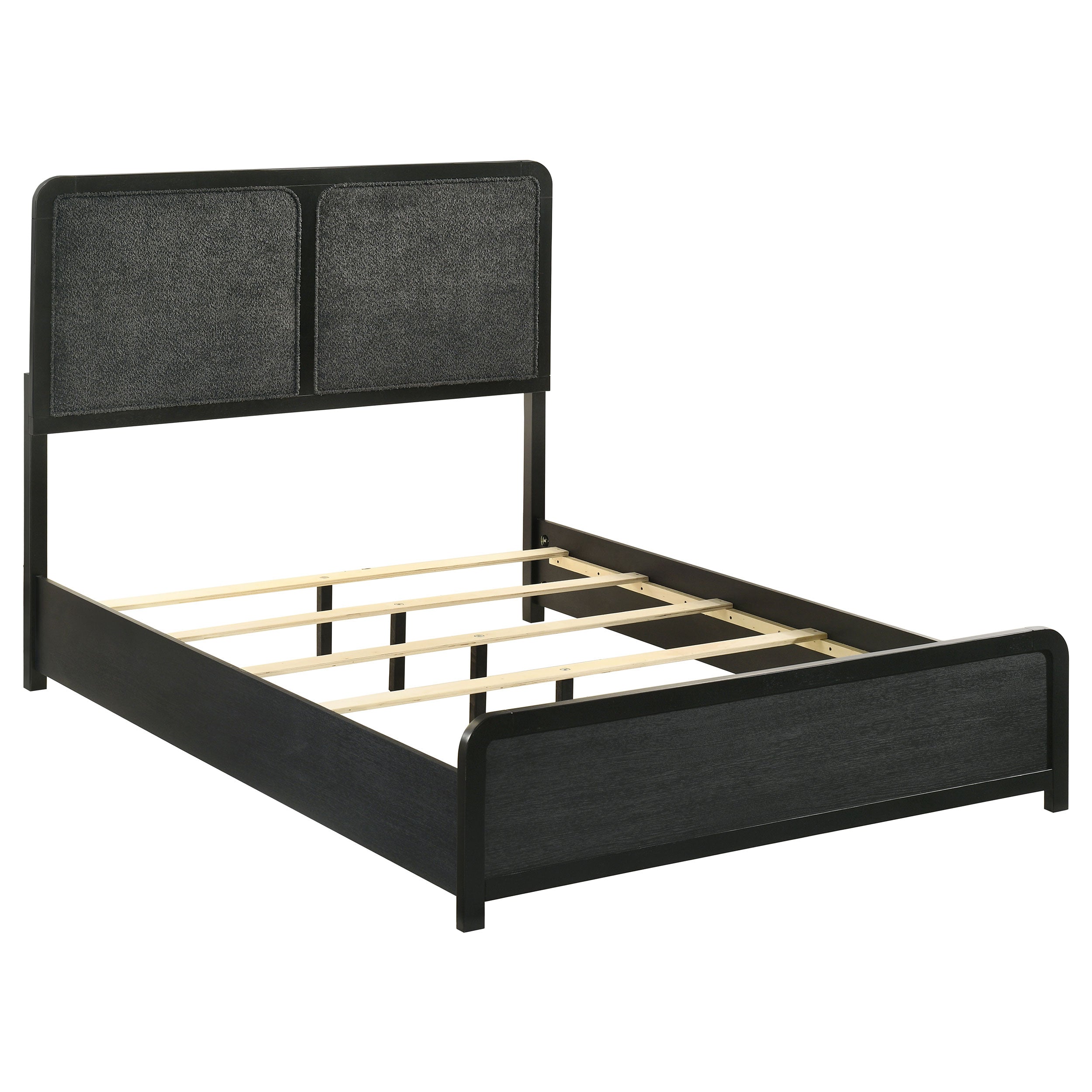 Cavelle 51-inch Upholstered Full Panel Bed Black-