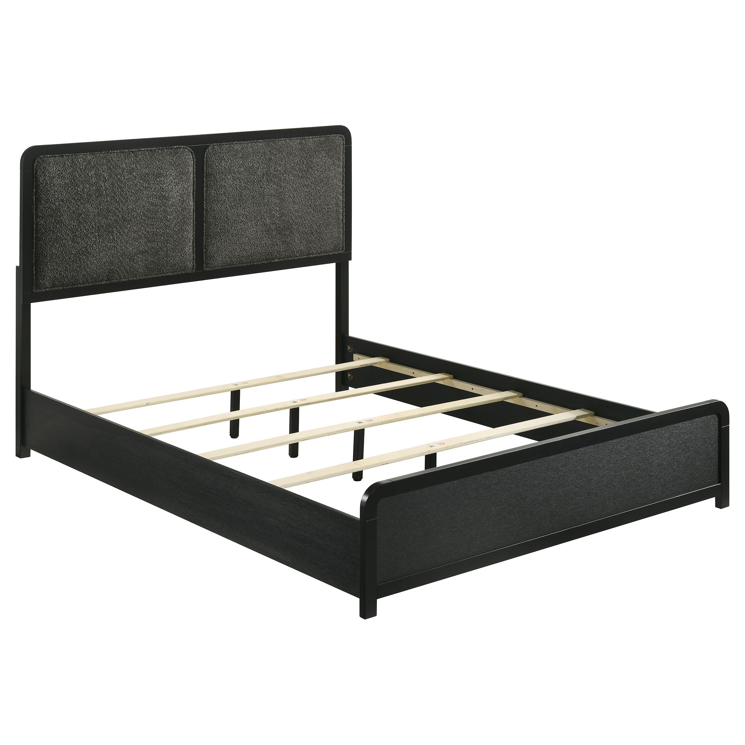 Cavelle 51-inch Upholstered Queen Panel Bed Black-