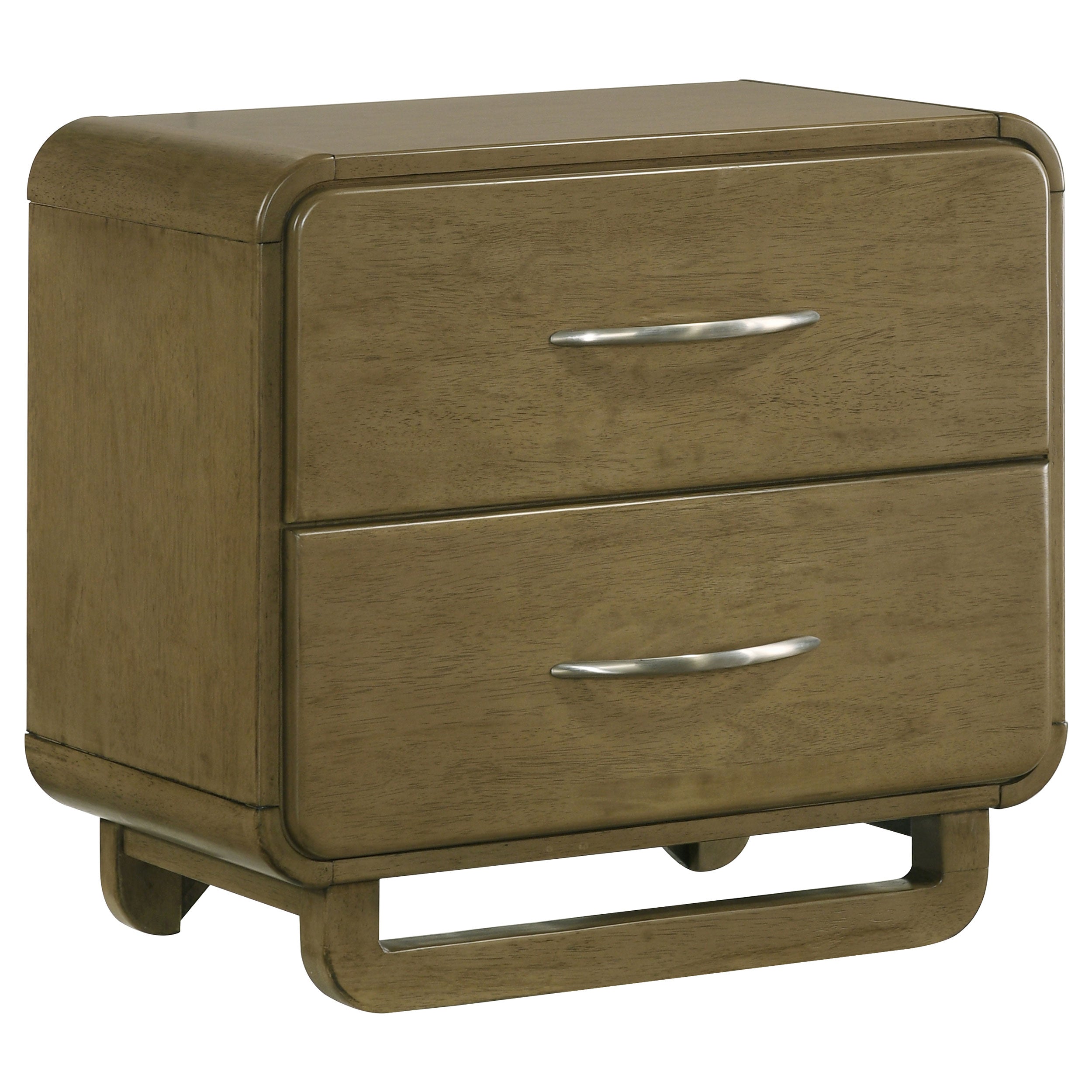 Amsbury 2-drawer Nightstand Bedside Table Nutmeg-