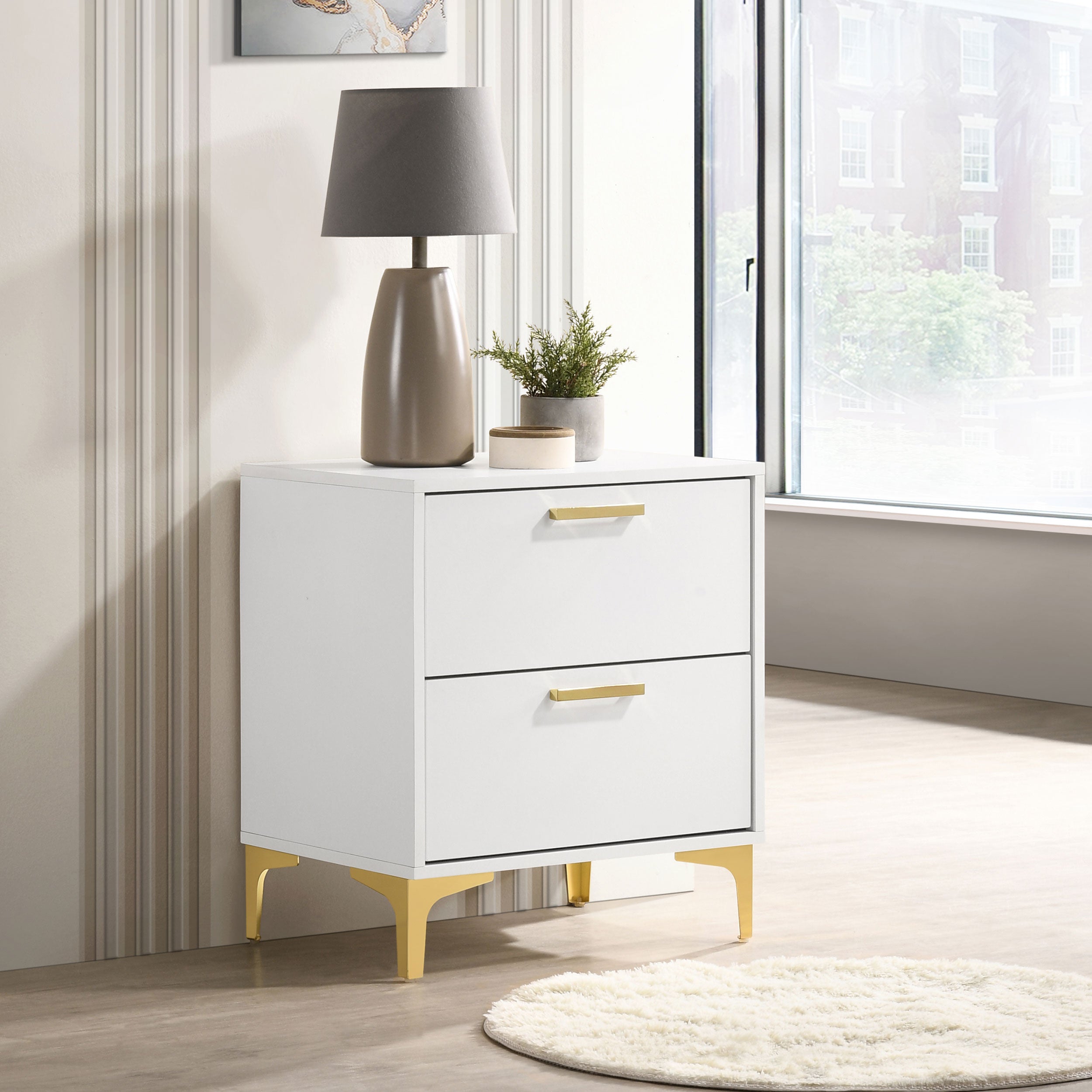 Kendall 2-drawer Nightstand White-CoasterEveryday