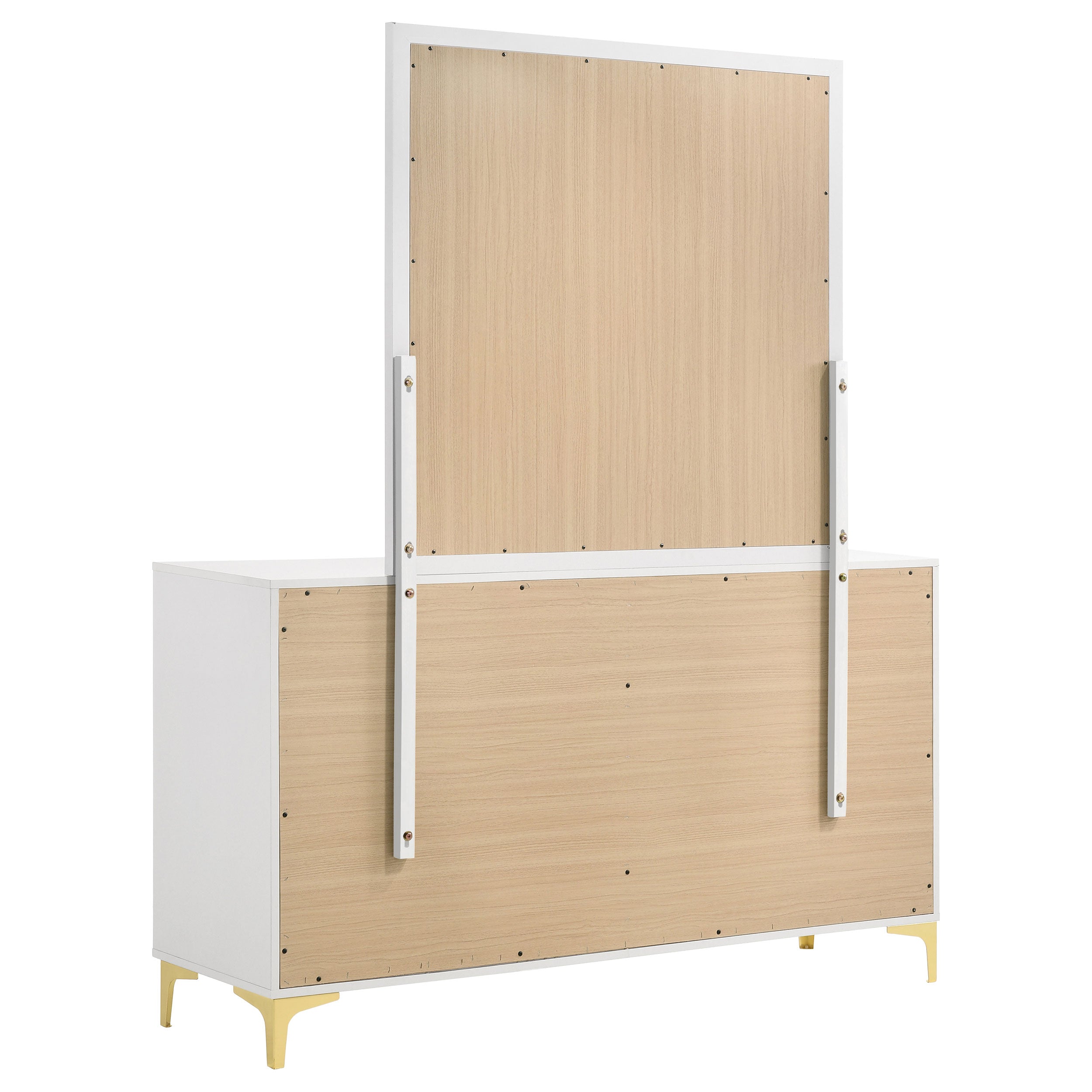 Kendall 6-drawer Dresser with Mirror White-CoasterEveryday