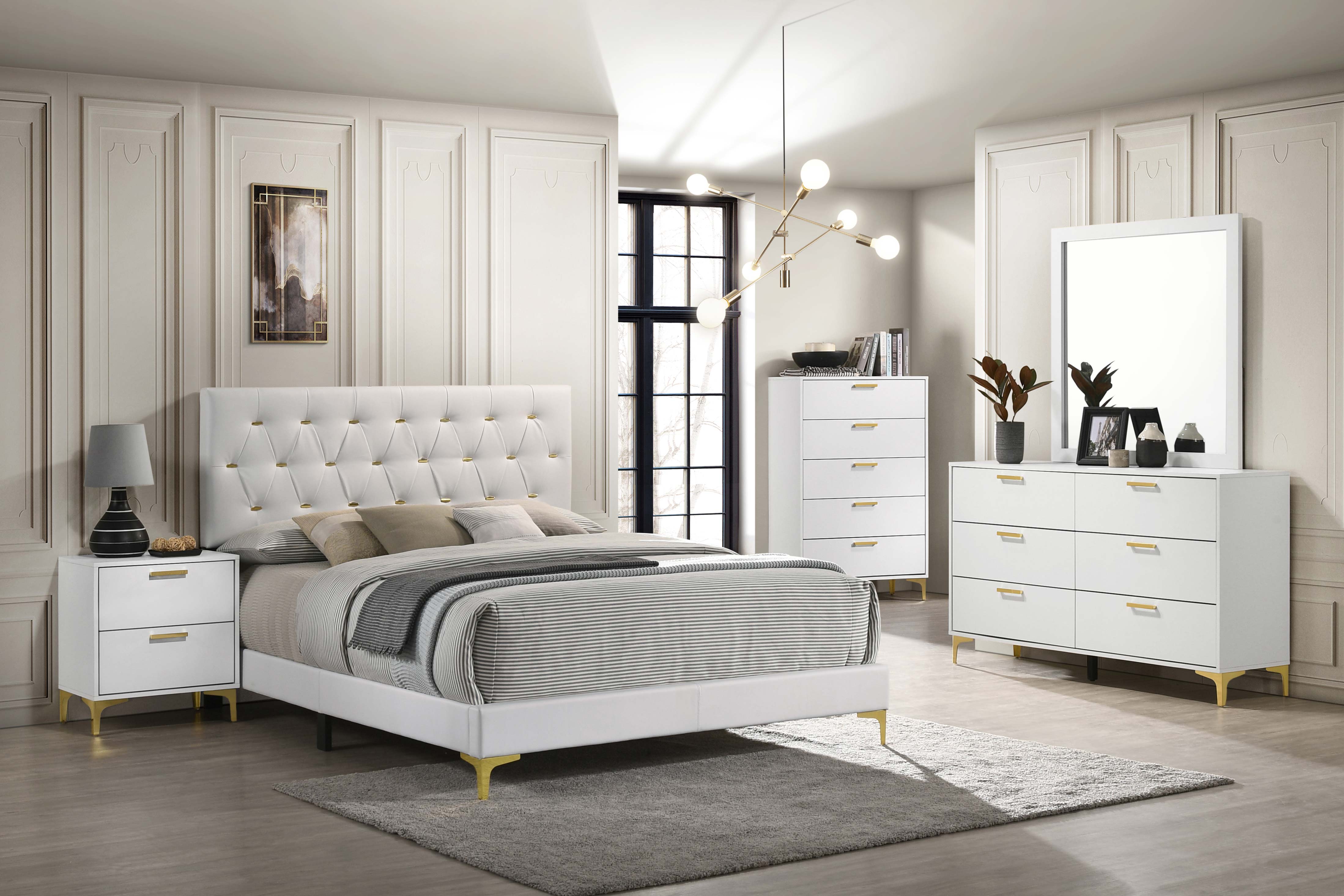 Kendall Dresser Mirror White-CoasterEveryday