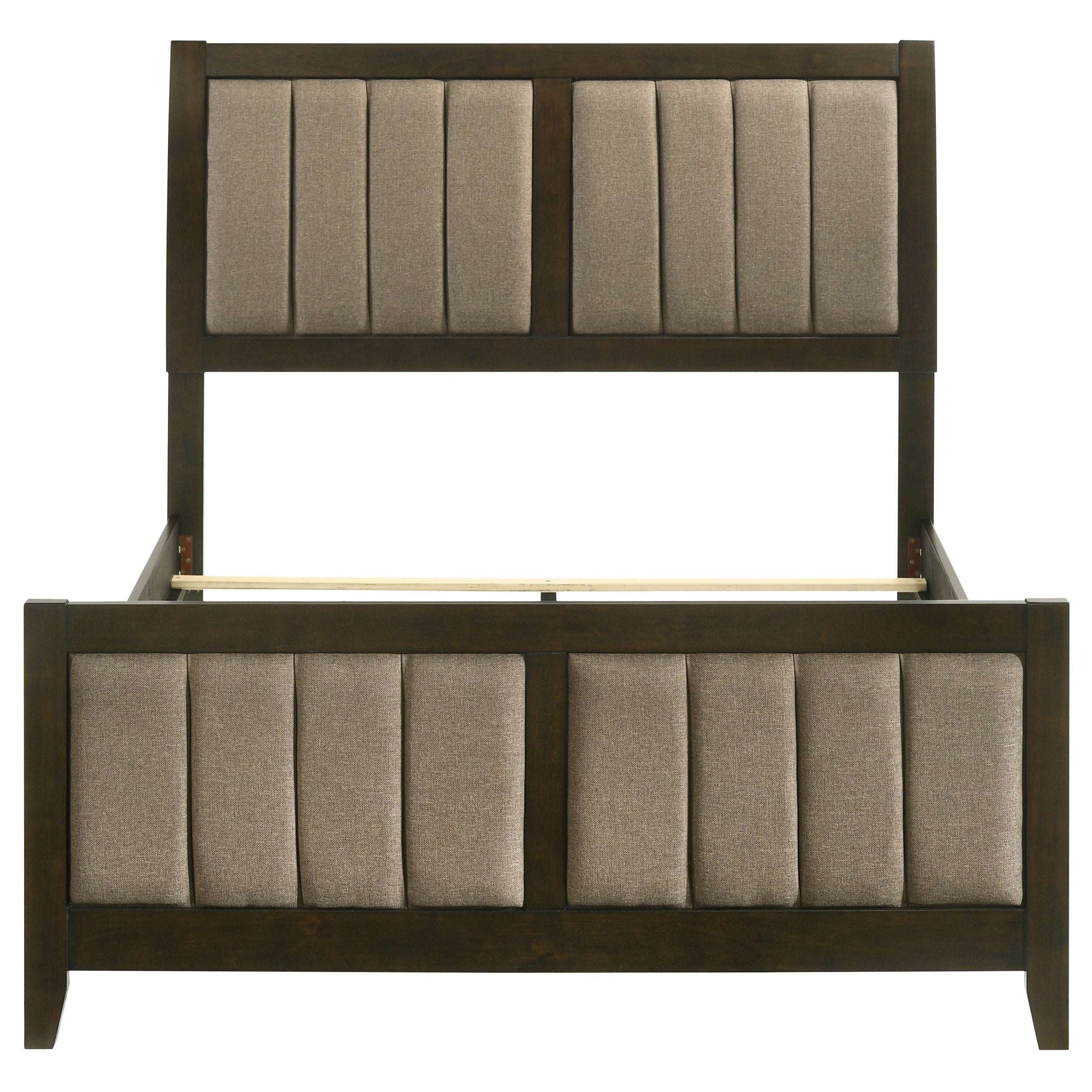 Wilkes 51-inch Upholstered Full Bed Dark Cocoa-