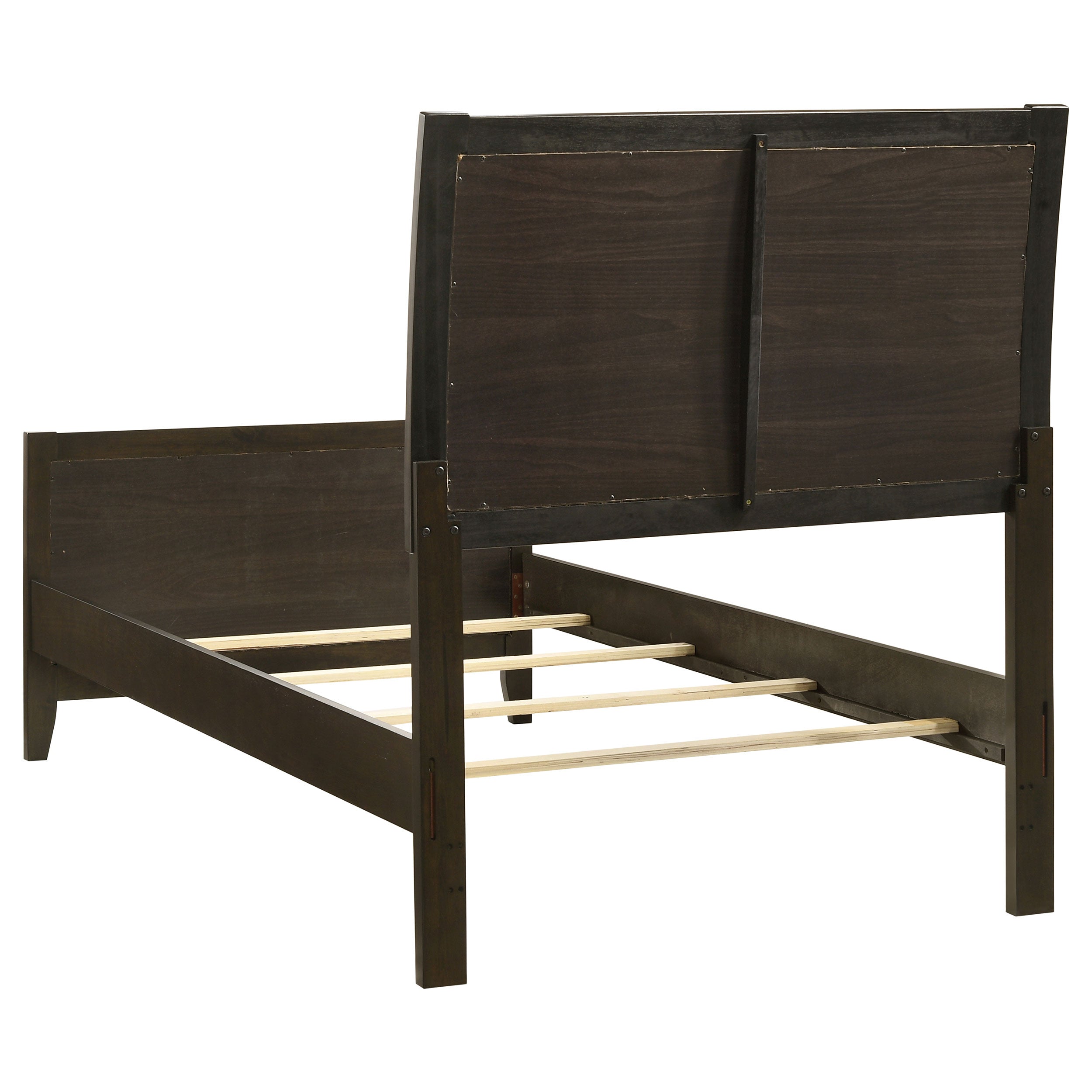 Wilkes 51-inch Upholstered Twin Bed Dark Cocoa-