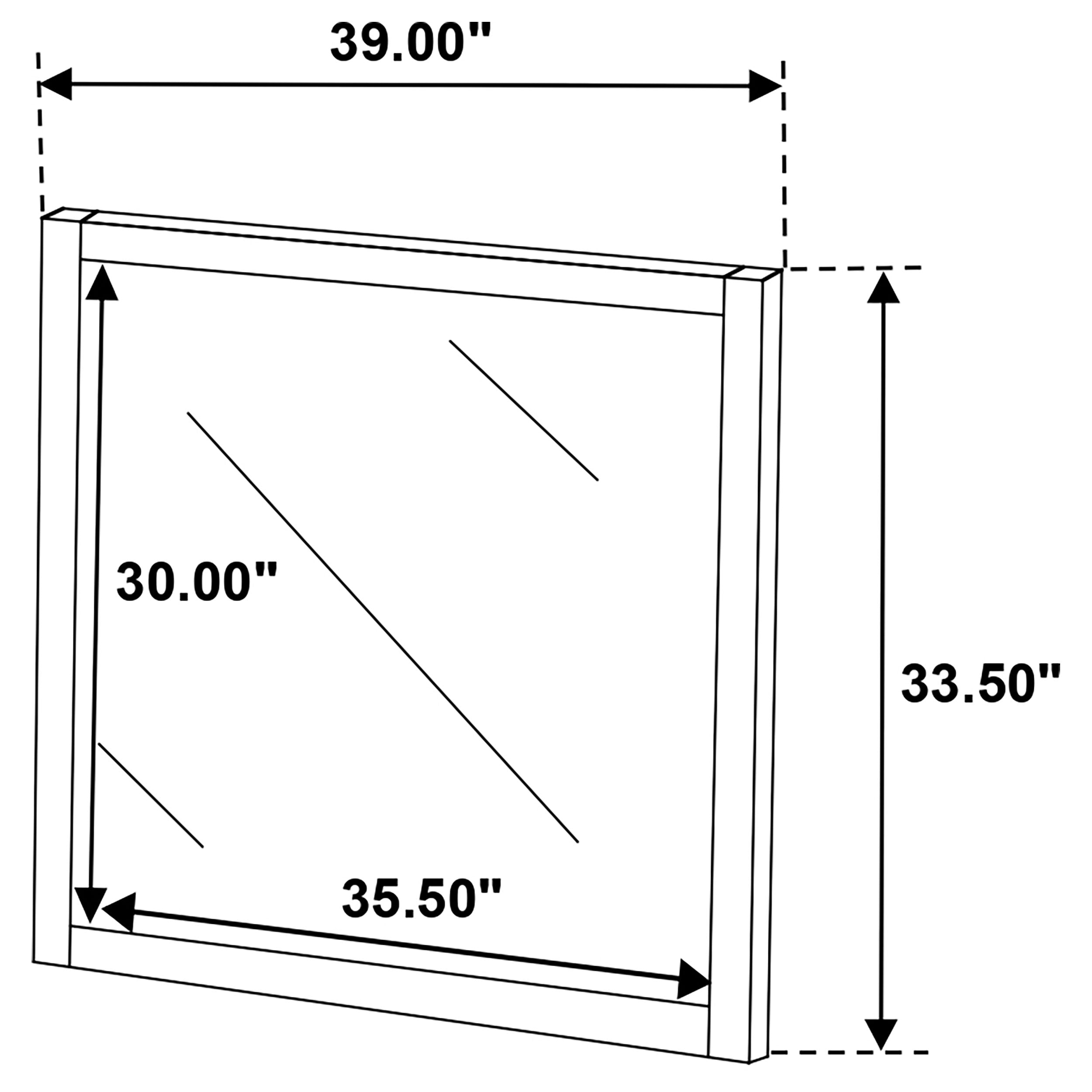 Wilkes Dresser Mirror Dark Cocoa-