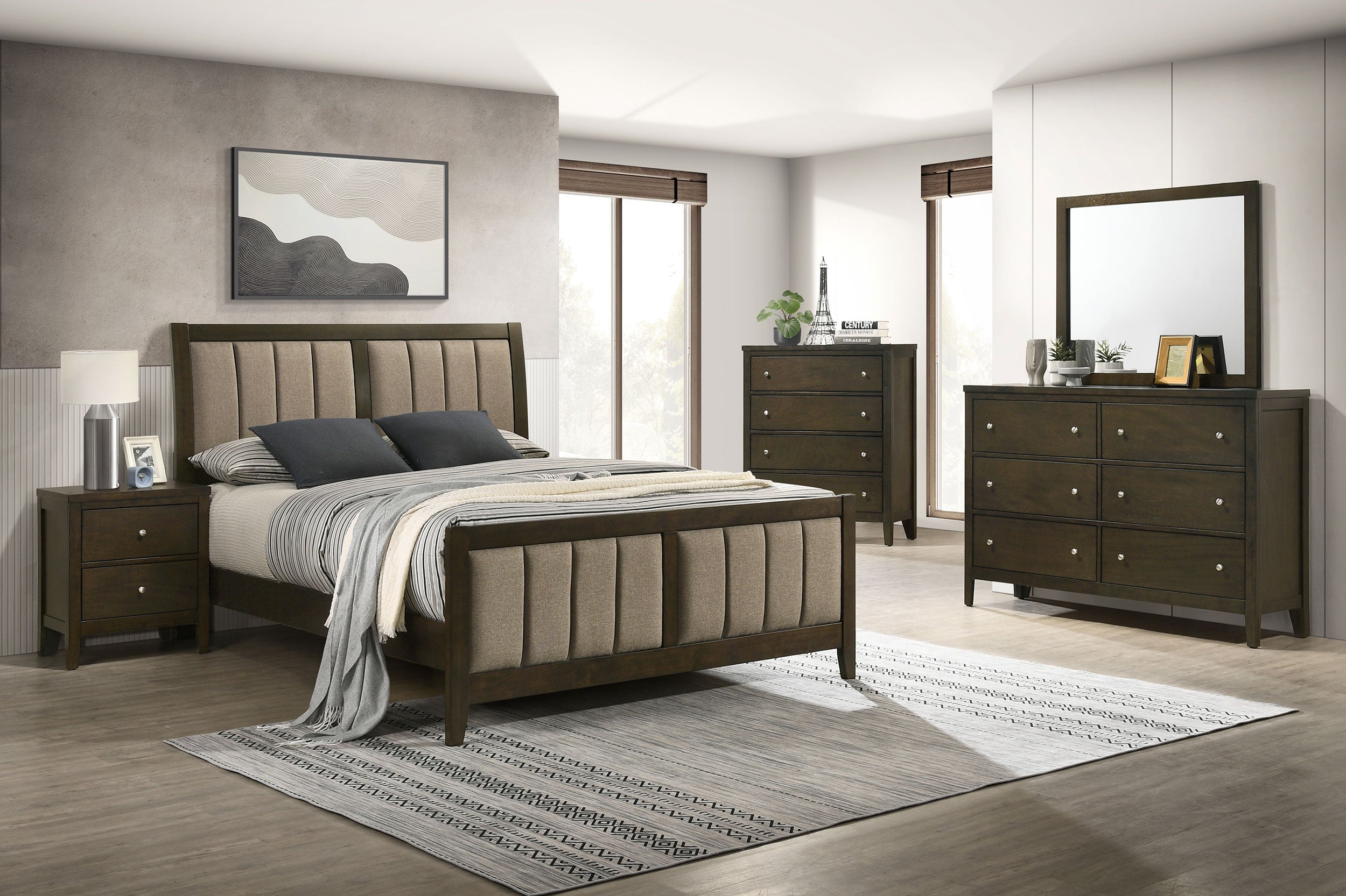 Wilkes Dresser Mirror Dark Cocoa-