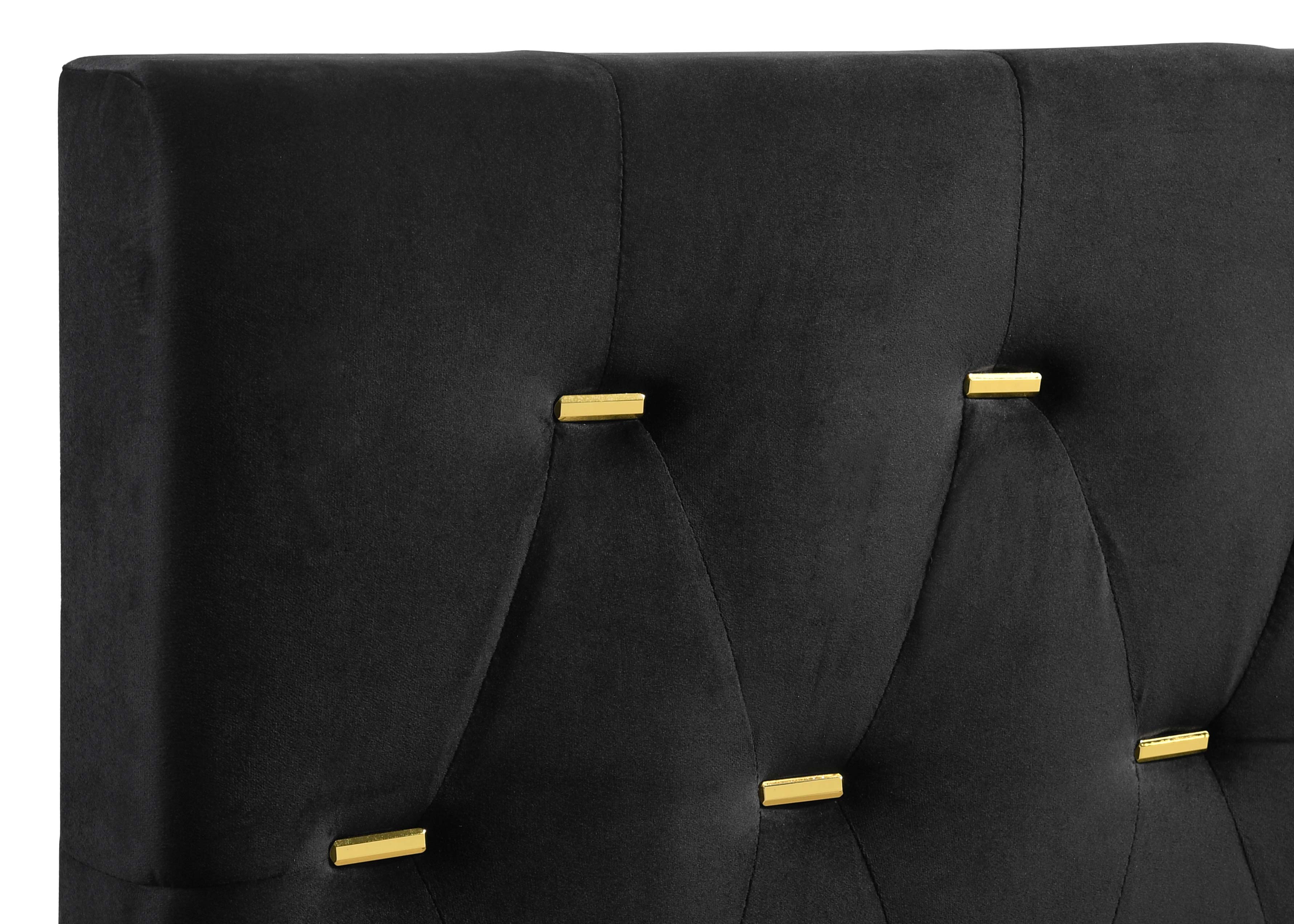 Kendall Upholstered Queen Panel Bed Black-CoasterEveryday