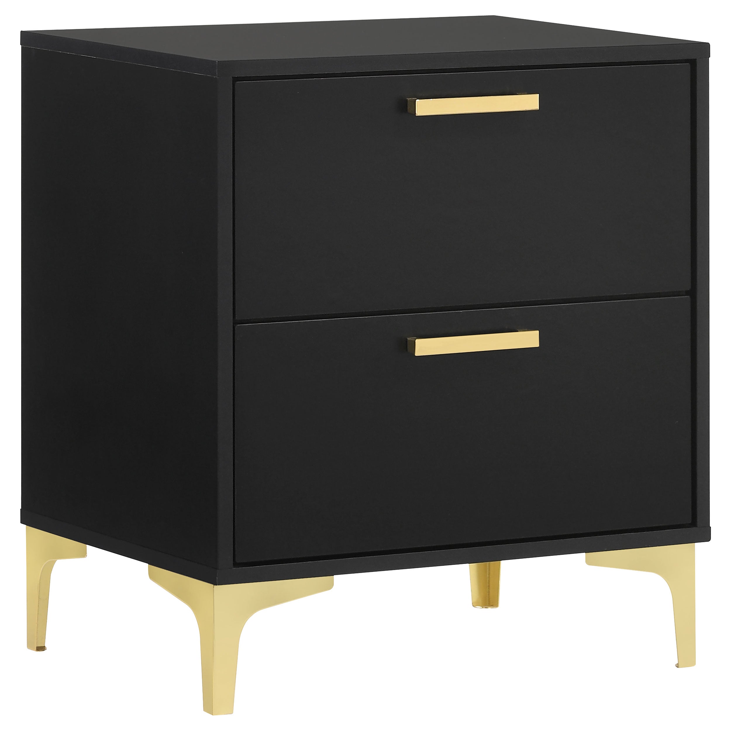 Kendall 2-drawer Nightstand Black-CoasterEveryday