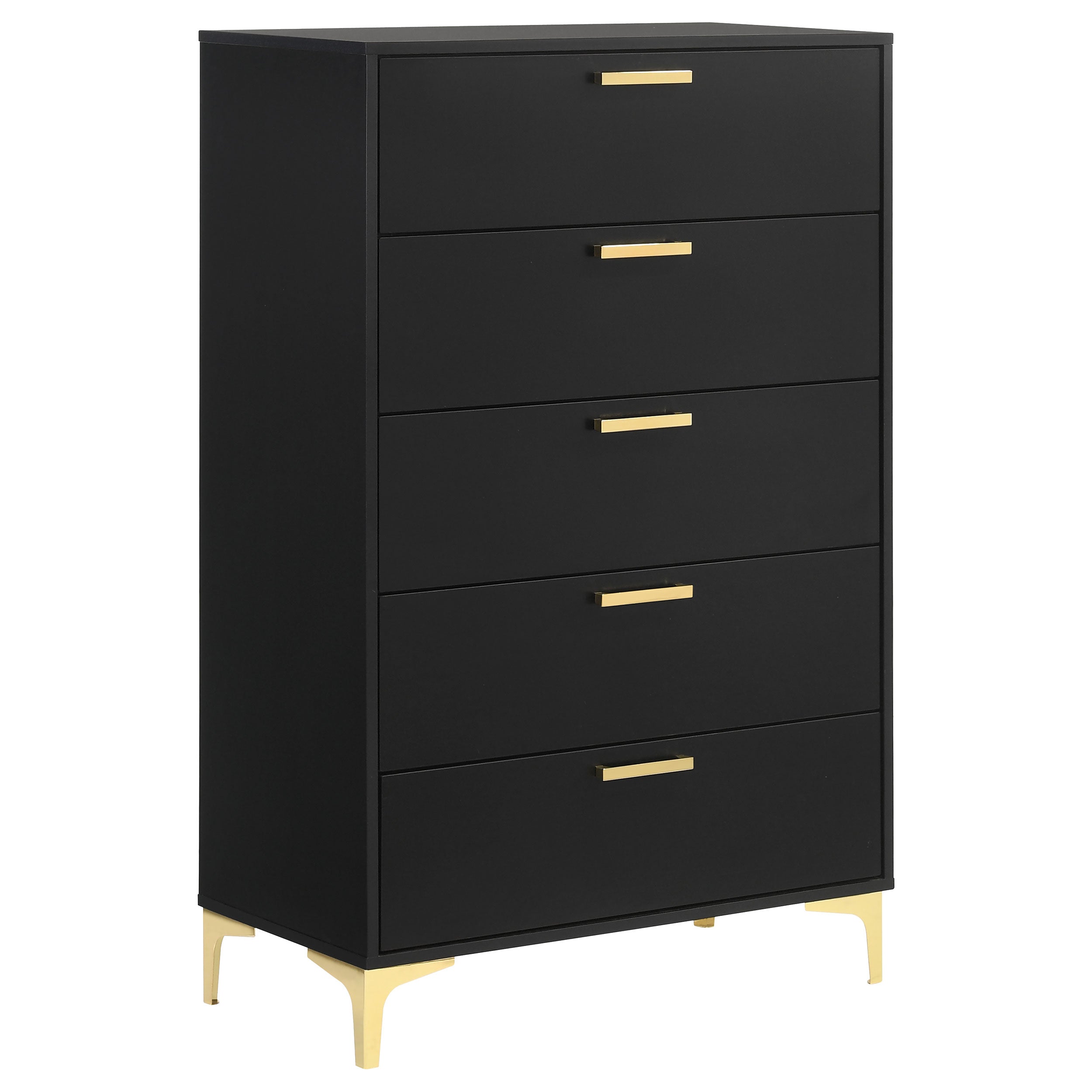 Kendall 5-drawer Bedroom Chest Black-CoasterEveryday