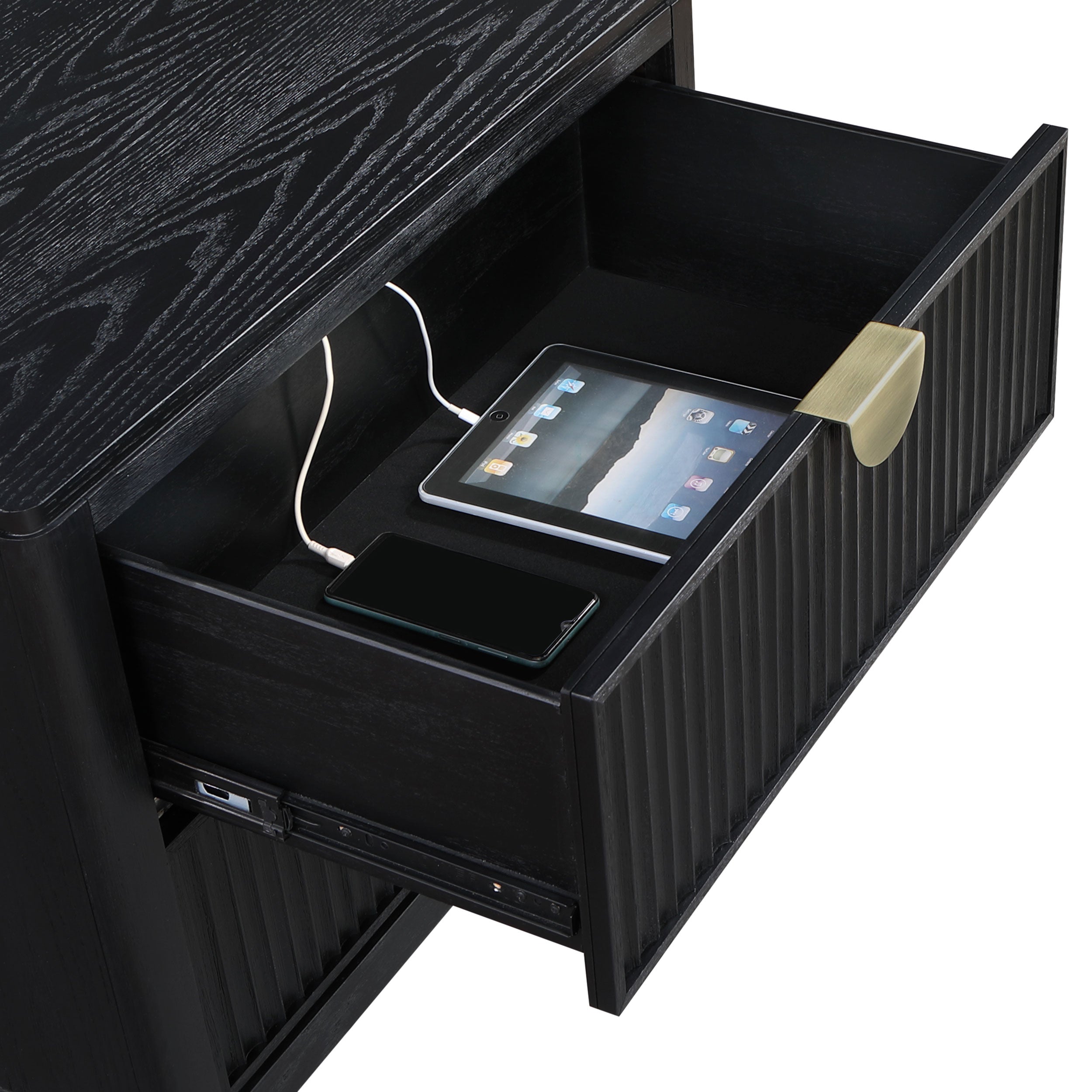 Brookmead 2-drawer Nightstand Black-