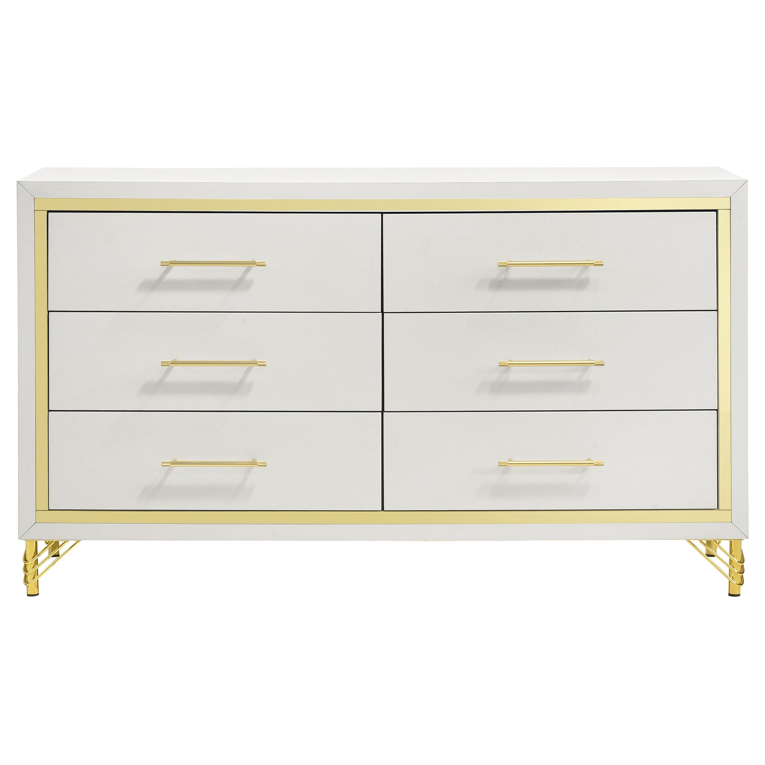 Lucia 6-drawer Dresser Cabinet White-