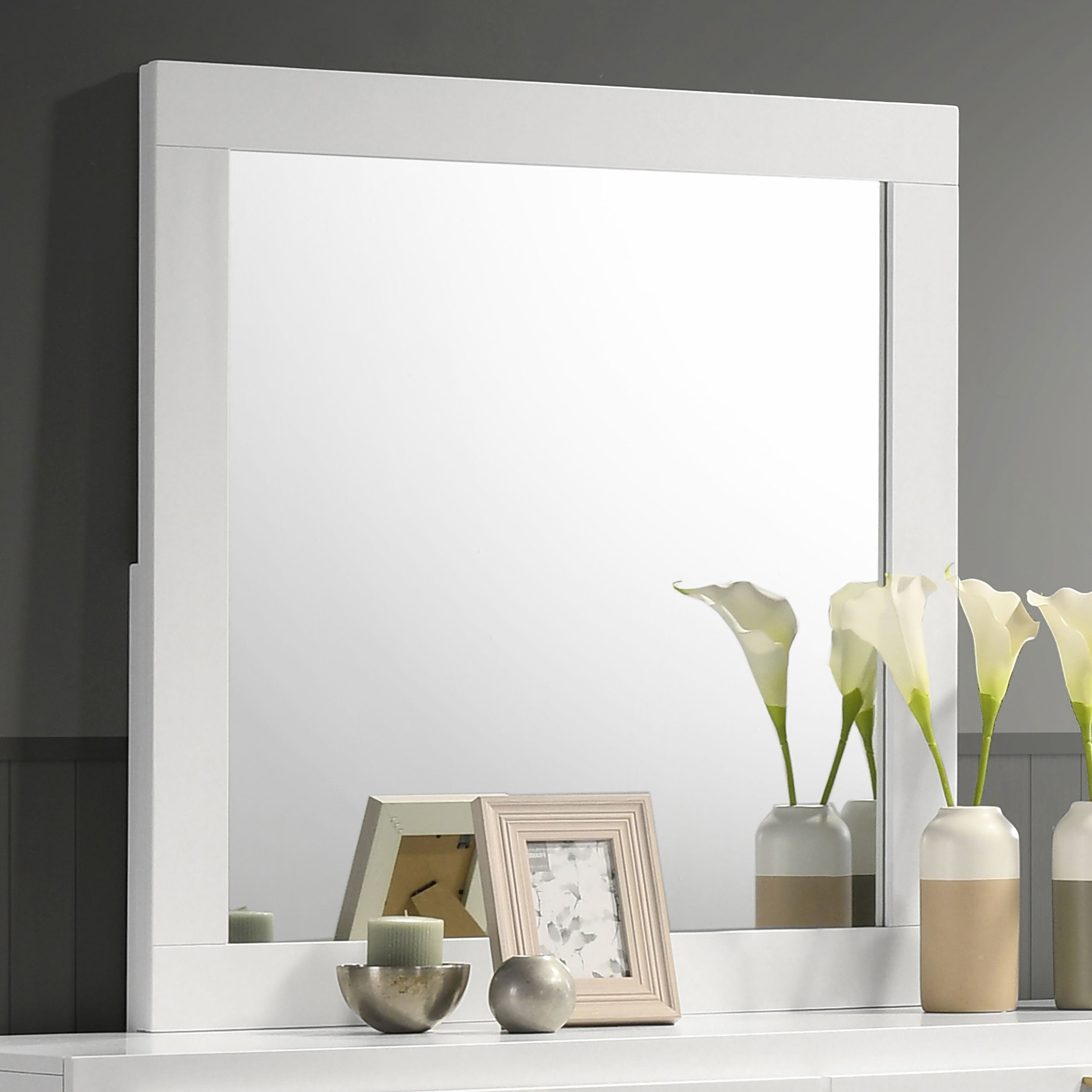 Caraway Dresser Mirror White-