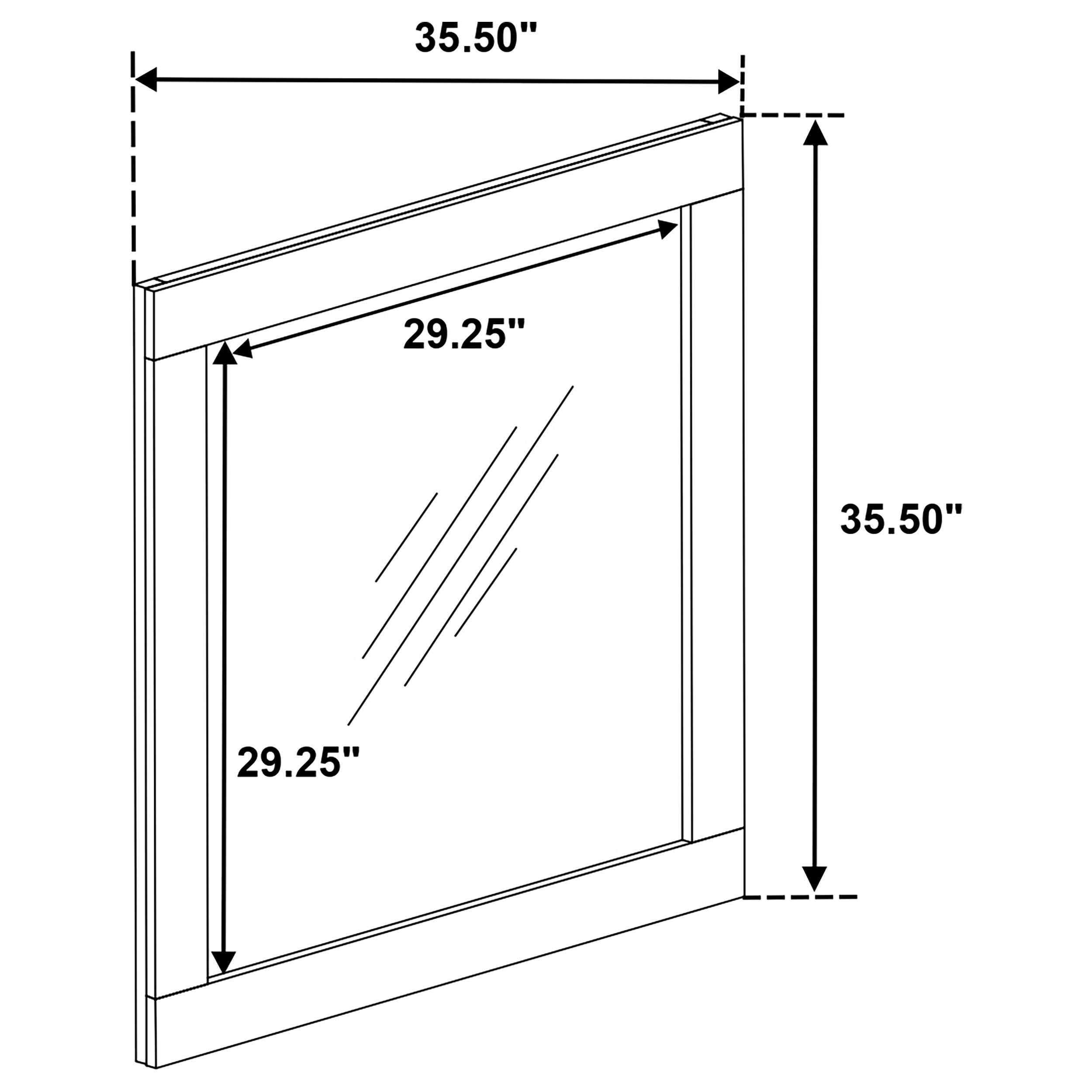 Caraway Dresser Mirror White-