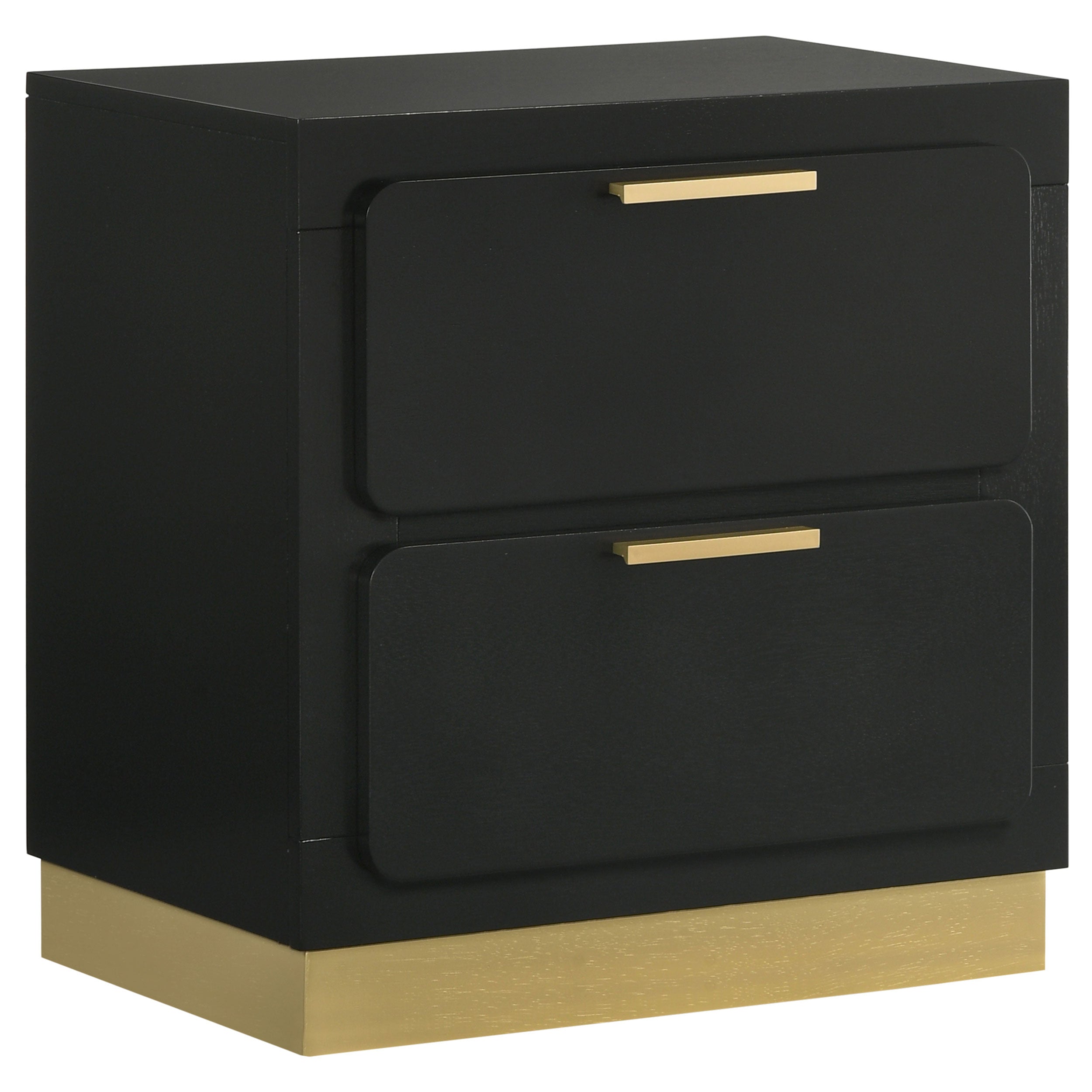 Caraway 2-drawer Nightstand Black-