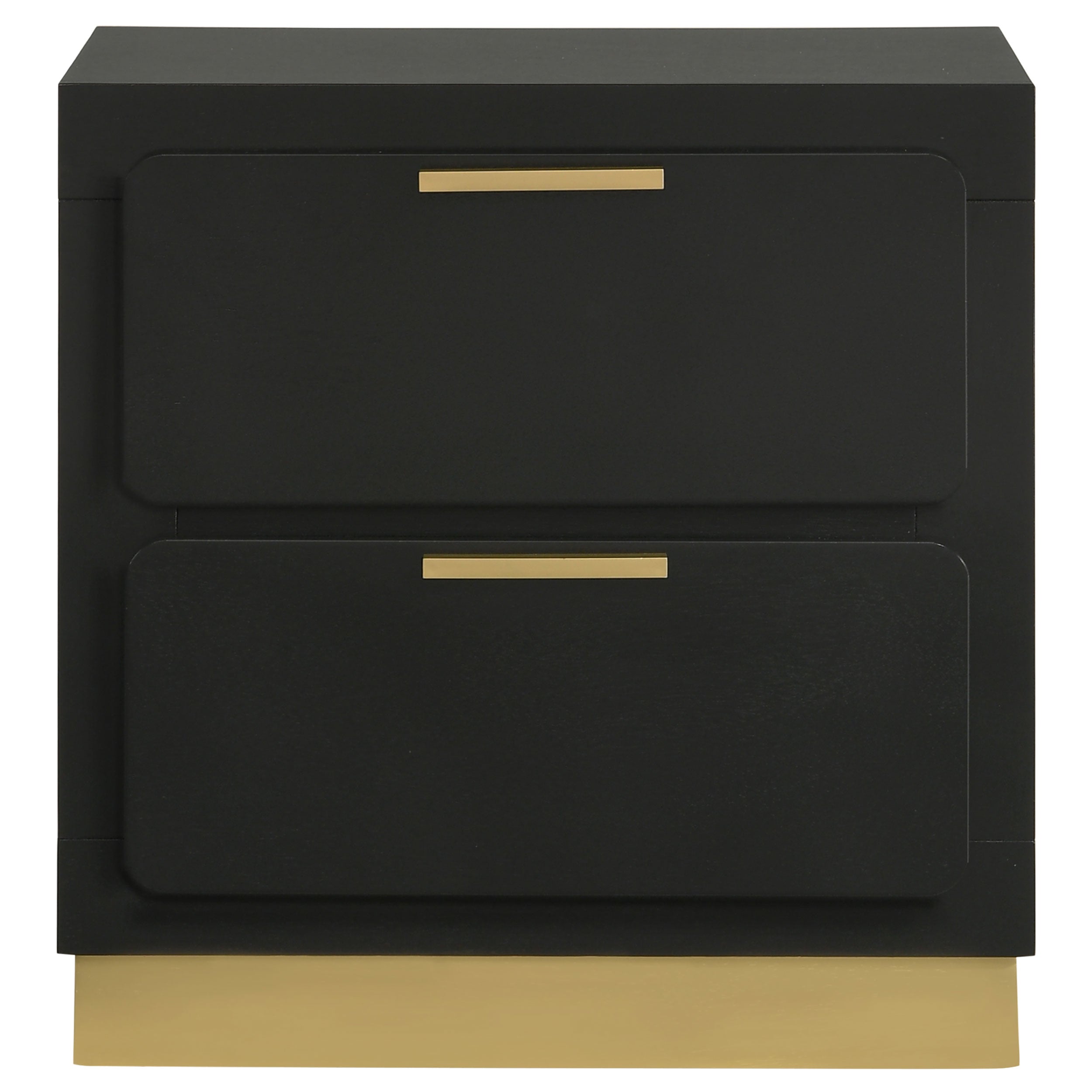 Caraway 2-drawer Nightstand Black-