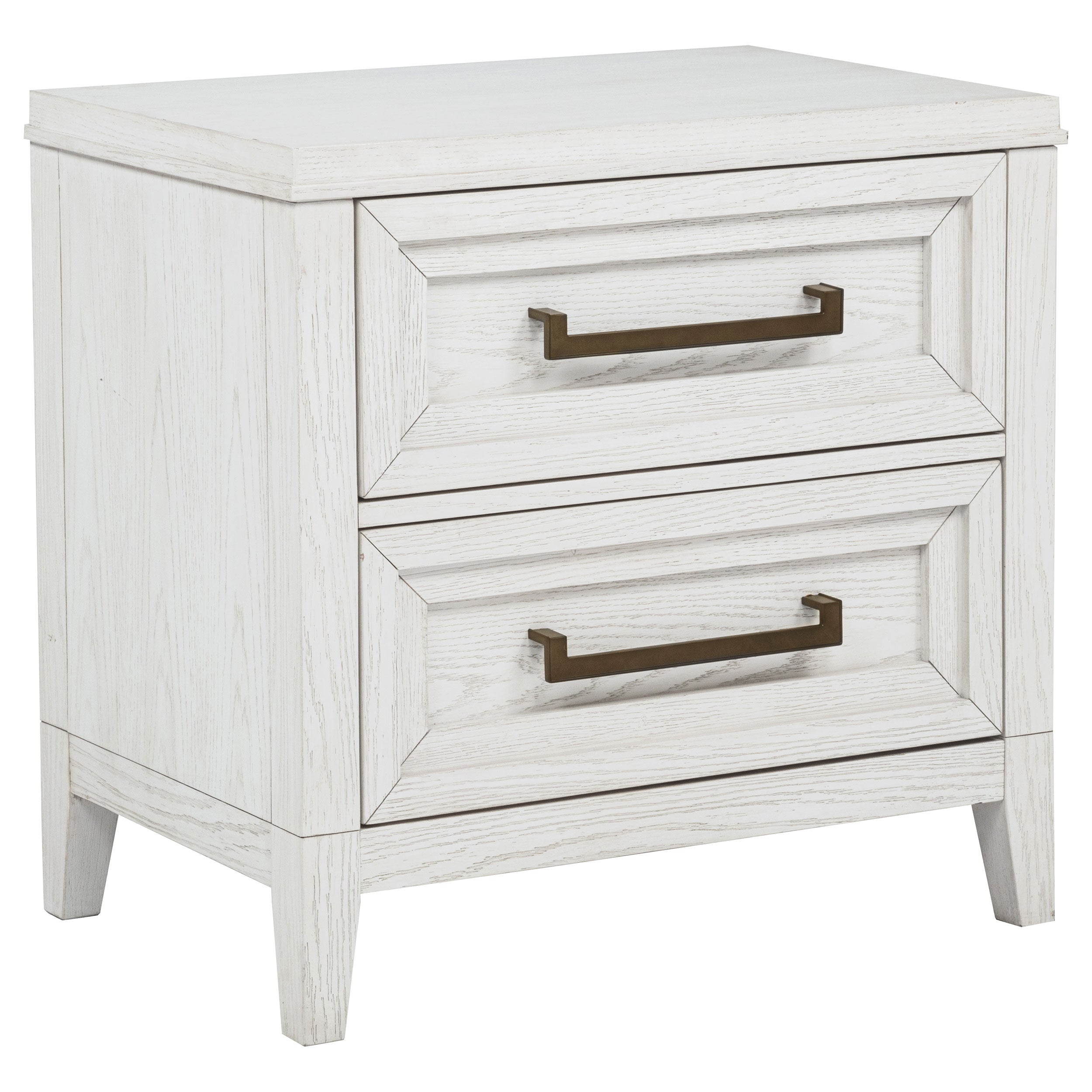 Marielle 2-drawer Nightstand Bedside Table Distressed White -
