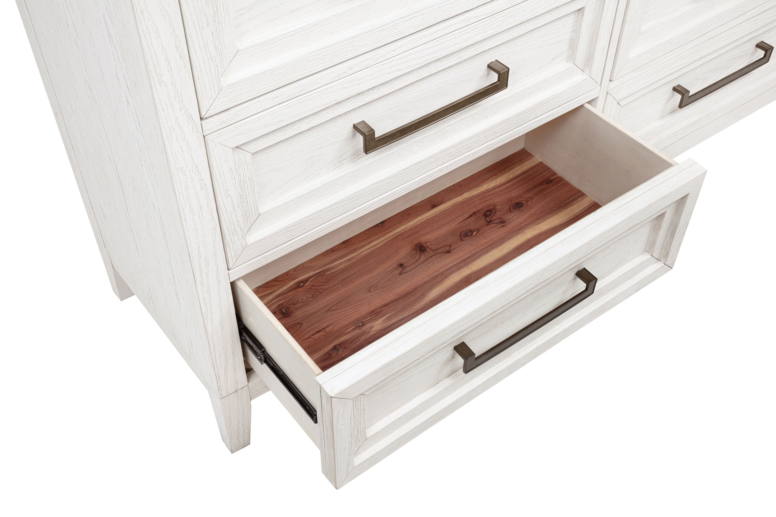 Marielle 6-drawer Dresser with Mirror Distressed White -