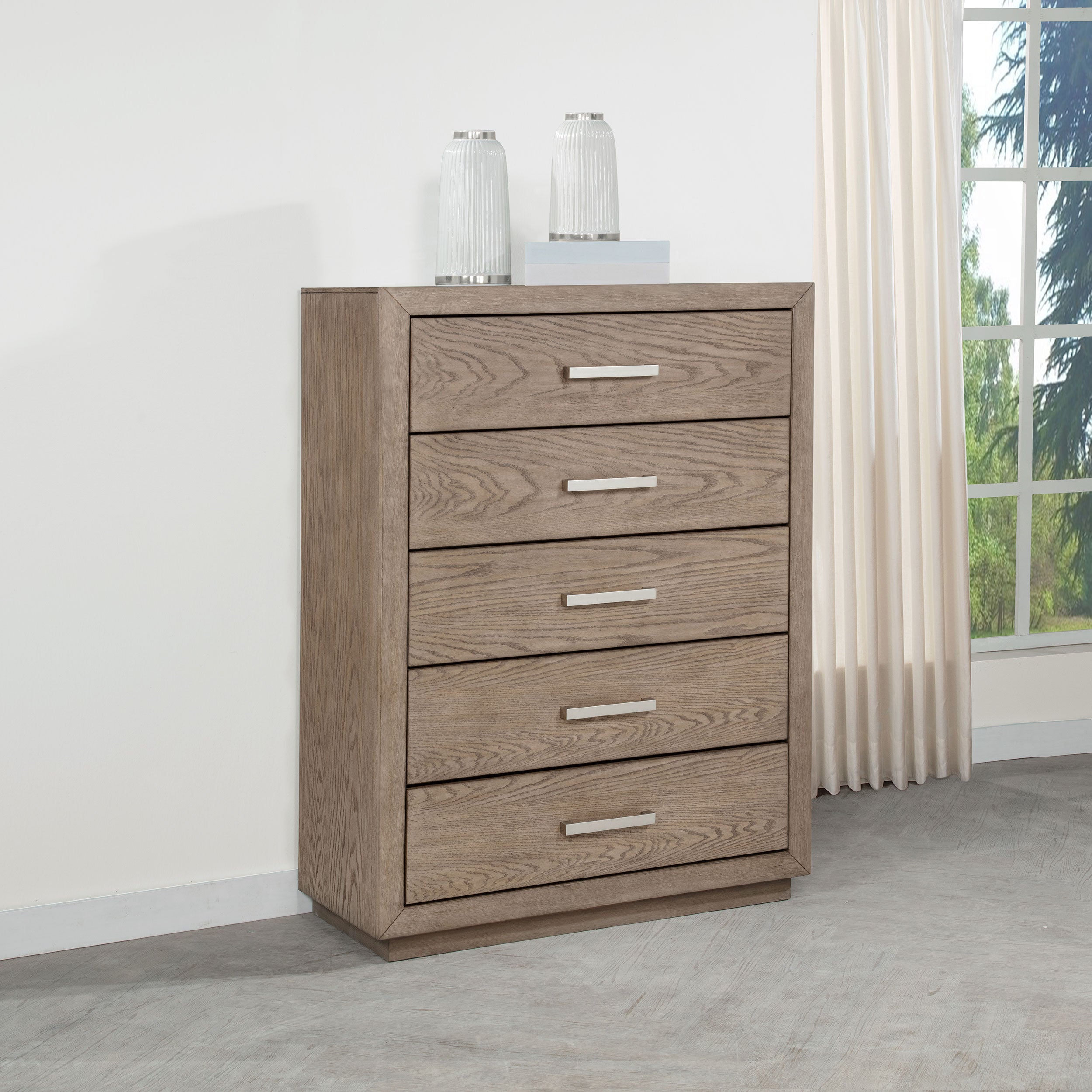 Kenora 5-drawer Bedroom Chest Barley Brown-