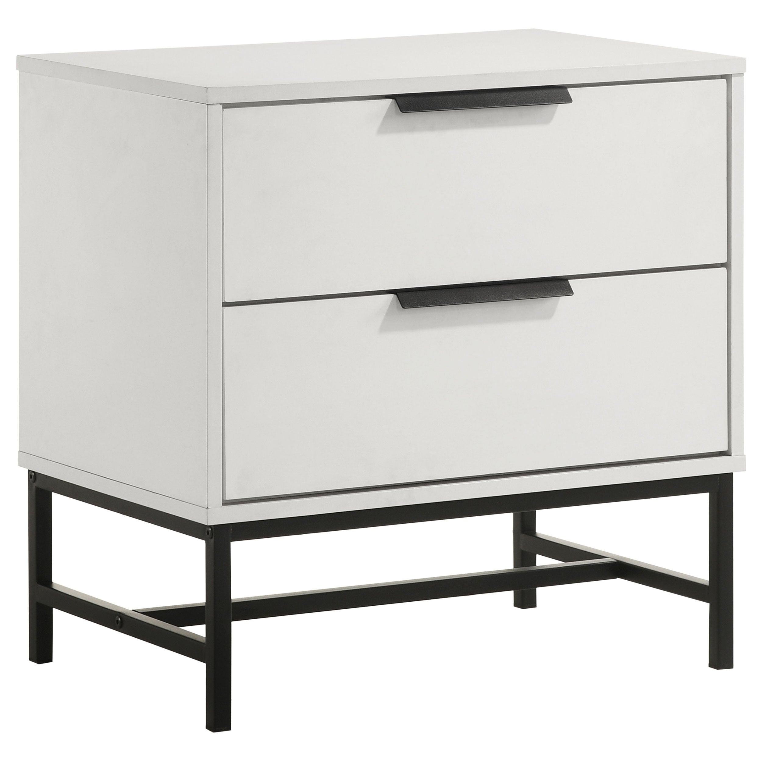 Sonora 2-drawer Nightstand Bedside Table White -