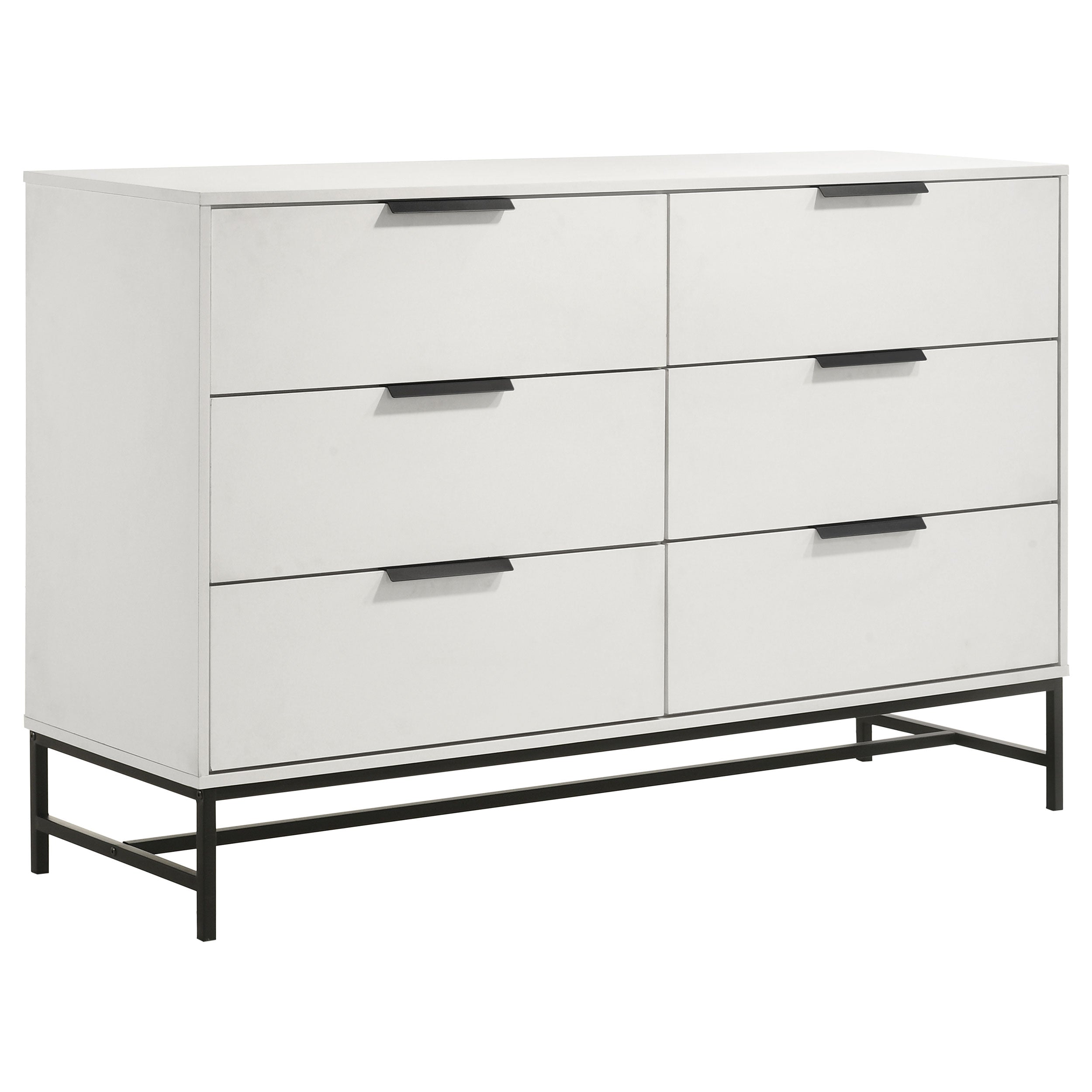 Sonora 6-drawer Bedroom Dresser White -