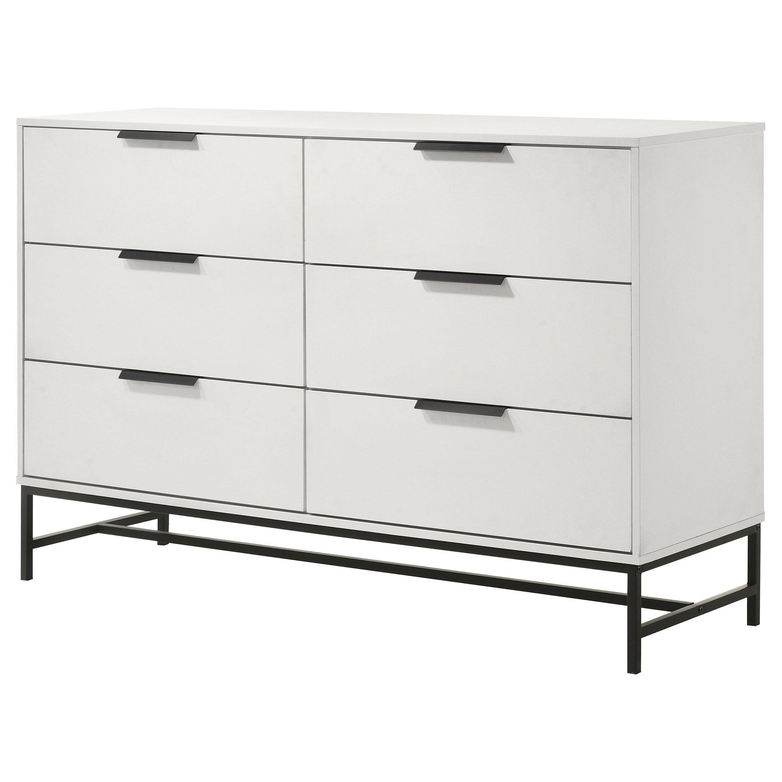 Sonora 6-drawer Bedroom Dresser White -