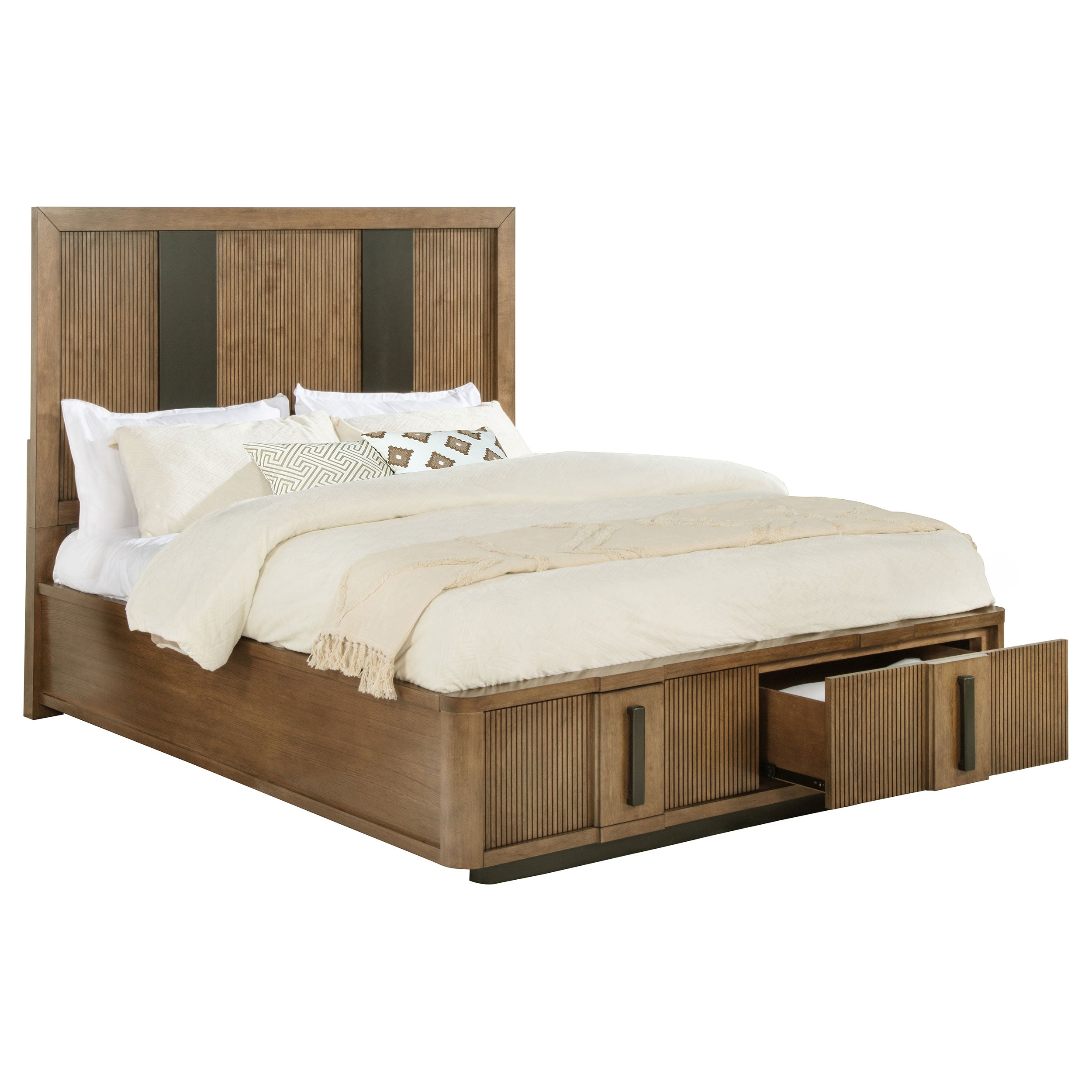 Terrace 2-drawer Queen Storage Bed Ash Brown-