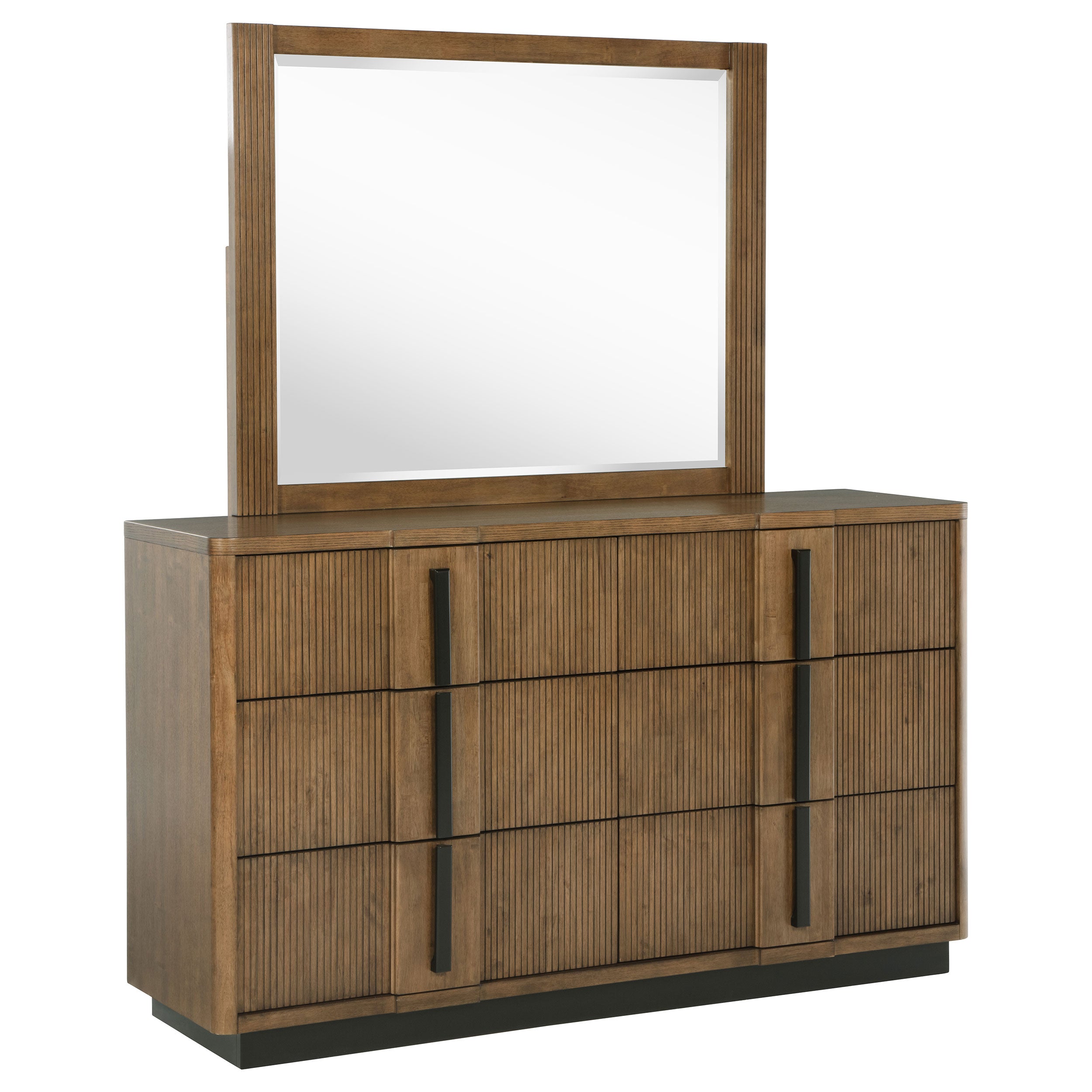 Terrace 6-drawer Dresser and Mirror Ash Brown-