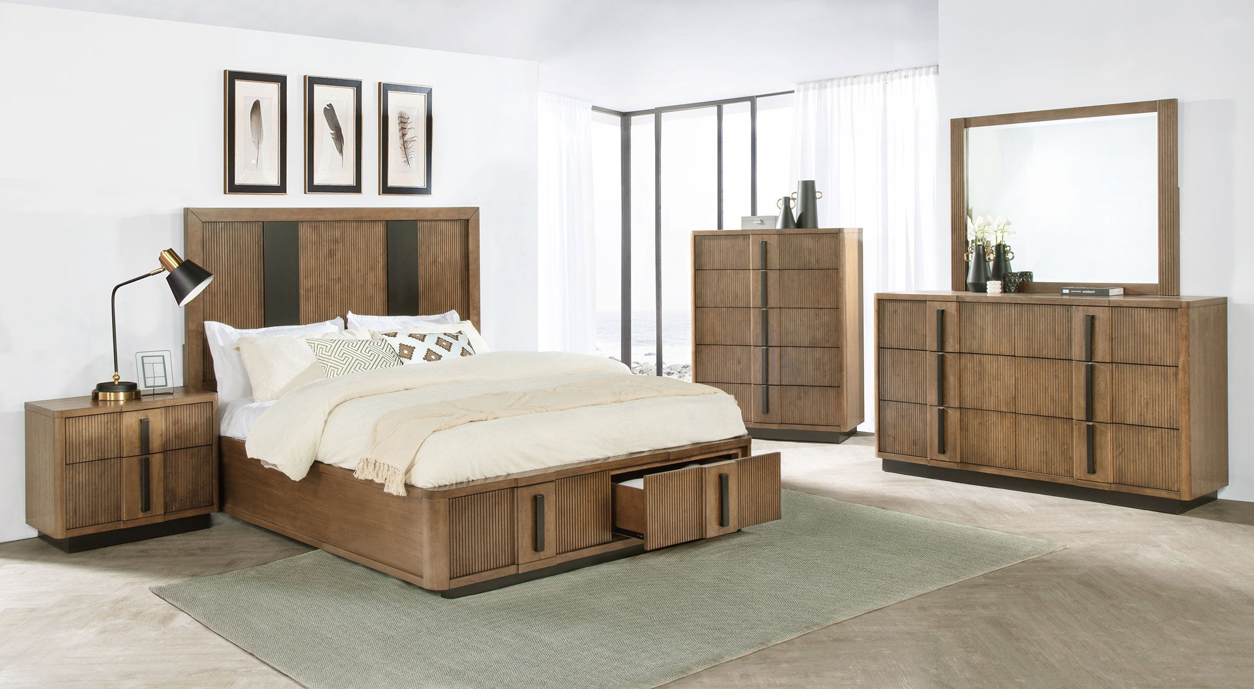 Terrace Dresser Mirror Ash Brown-
