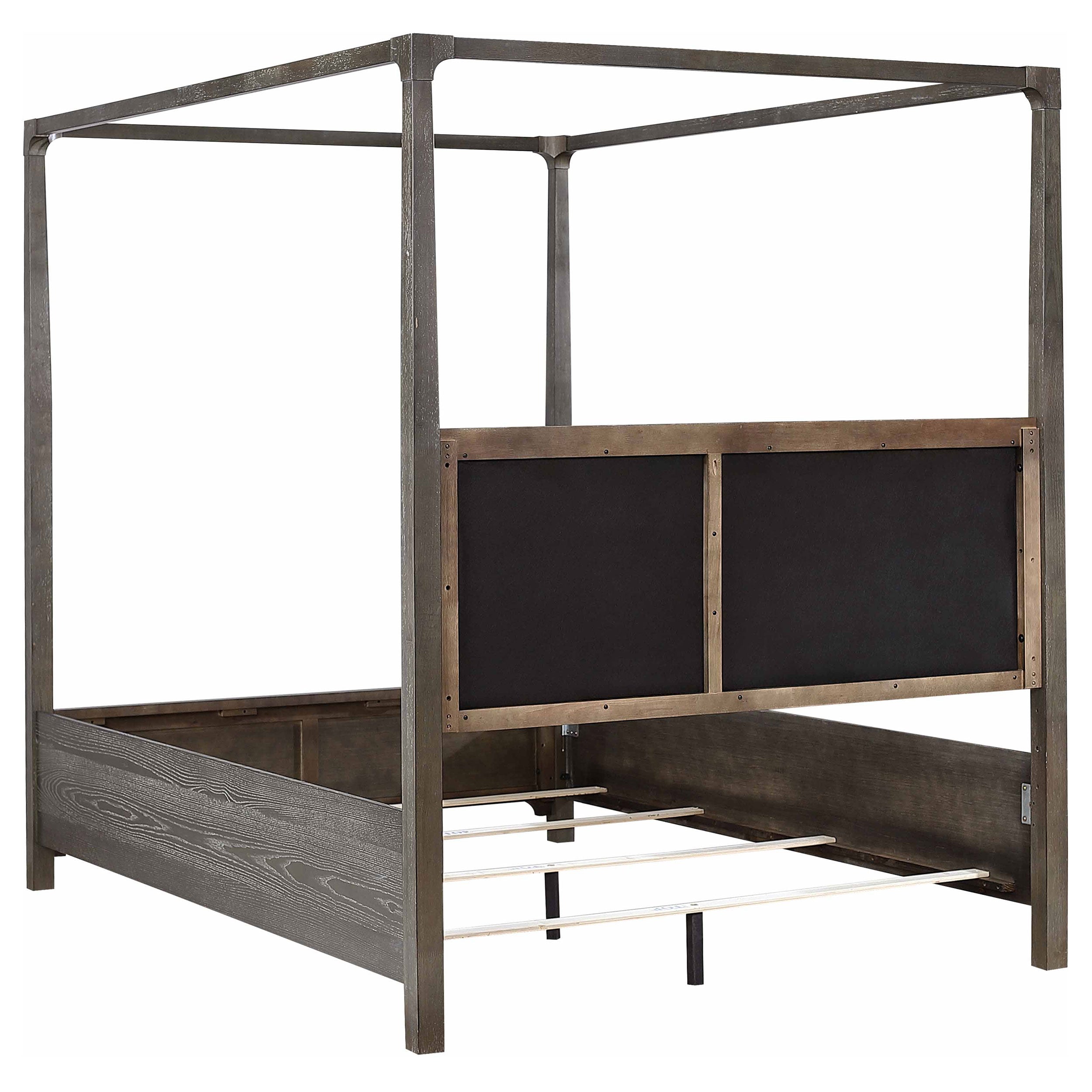 Gran Park Queen Canopy Bed Dark Cocoa-