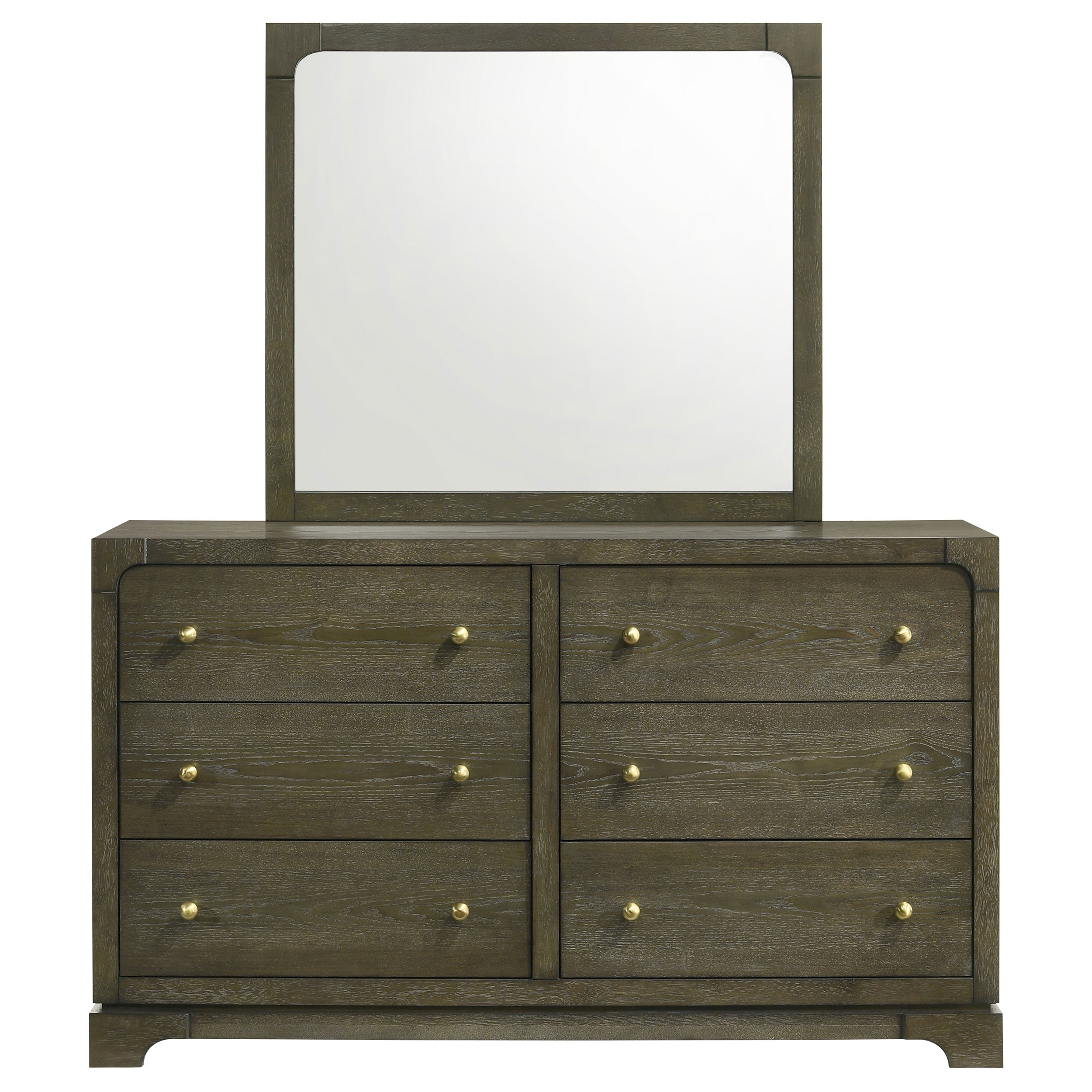 Gran Park 6-drawer Dresser and Mirror Dark Cocoa-