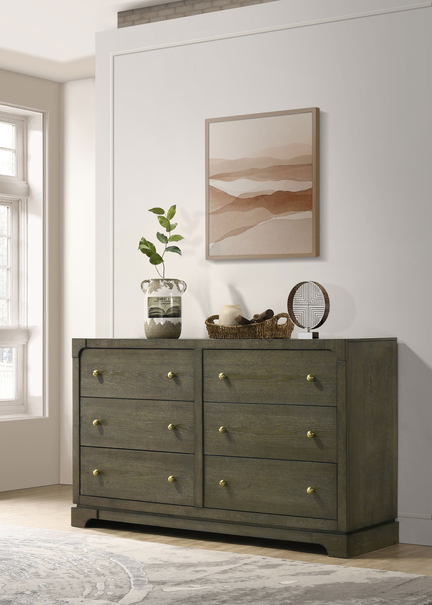 Gran Park 6-drawer Dresser Cabinet Dark Cocoa-