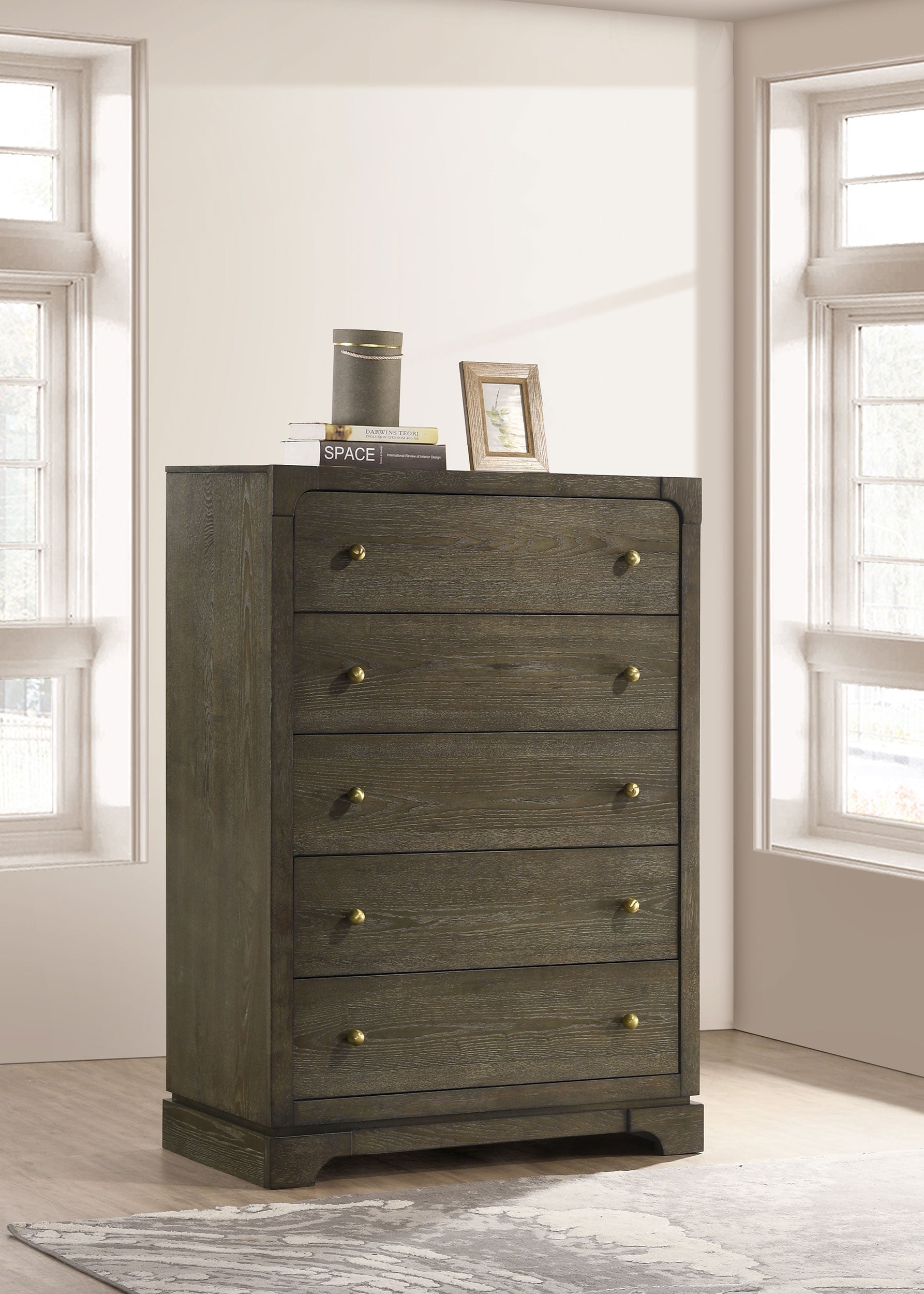 Gran Park 5-drawer Bedroom Chest of Drawers Dark Cocoa-