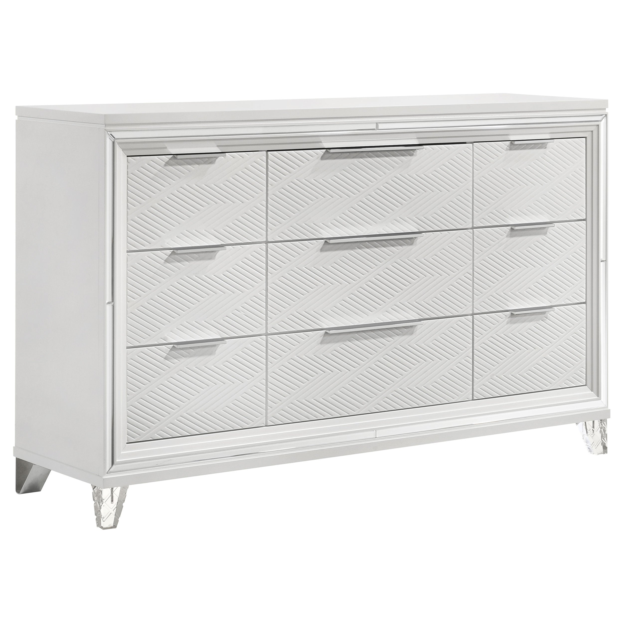 Marmore 9-drawer Dresser Cabinet White-