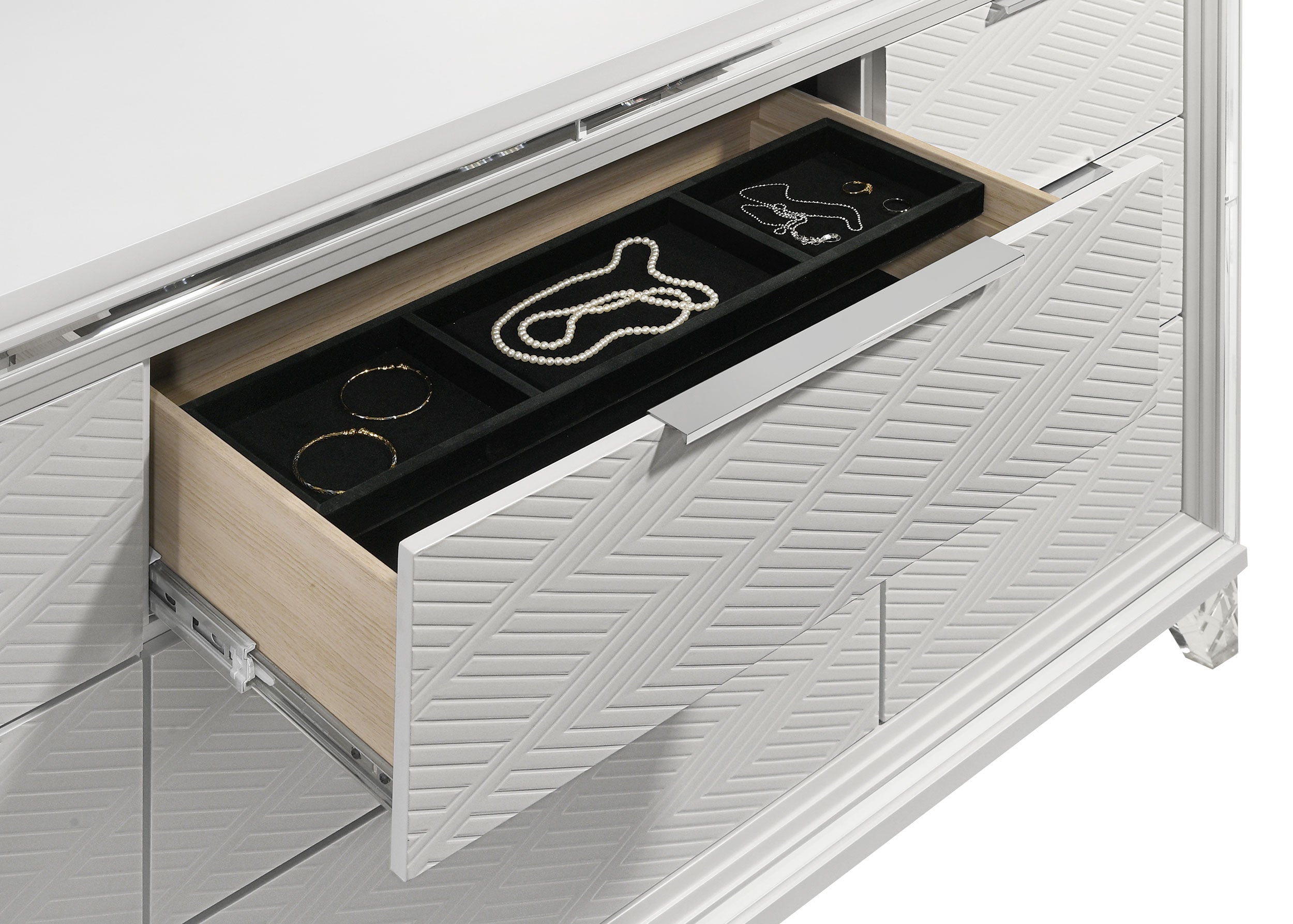 Marmore 9-drawer Dresser Cabinet White-