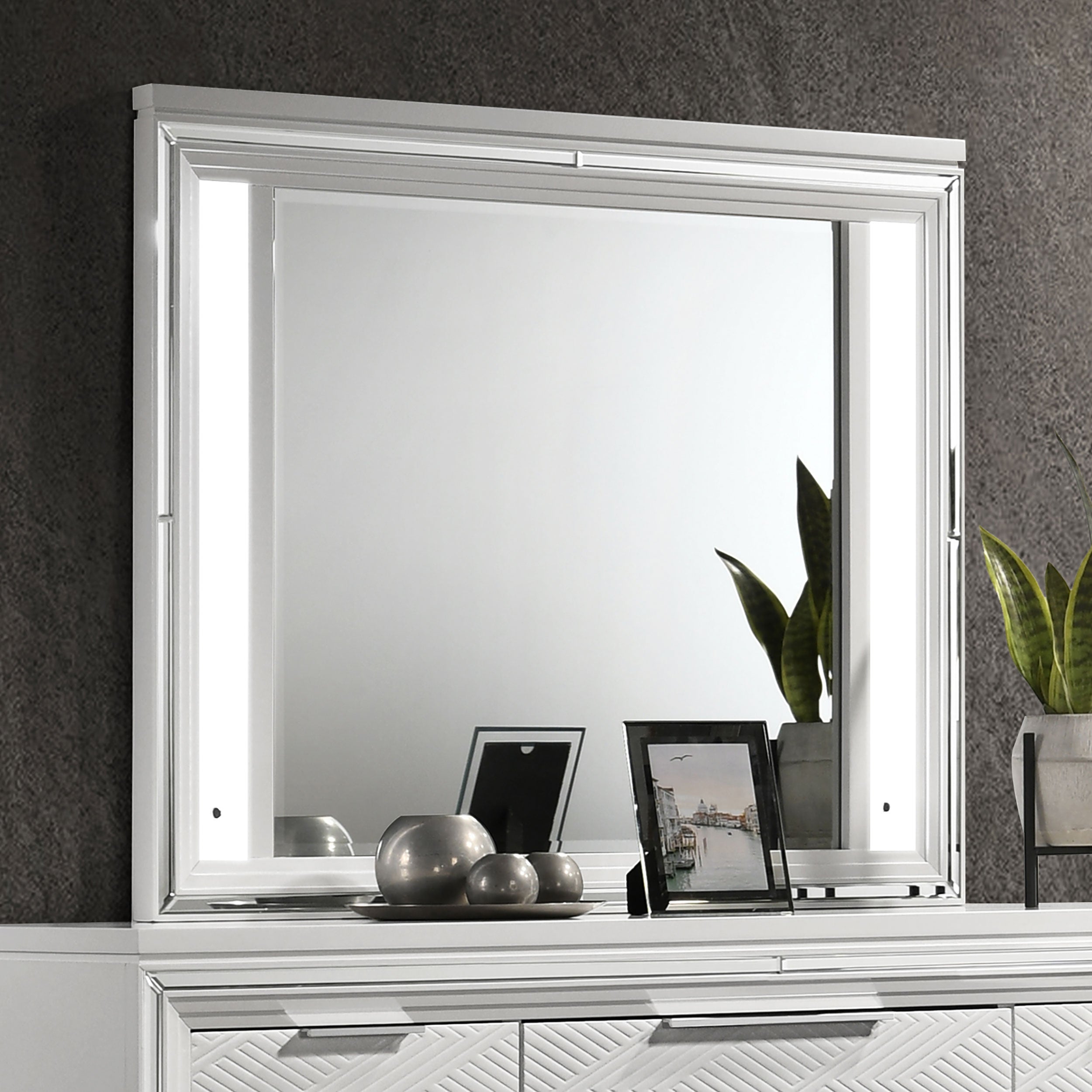 Marmore LED Dresser Mirror White-