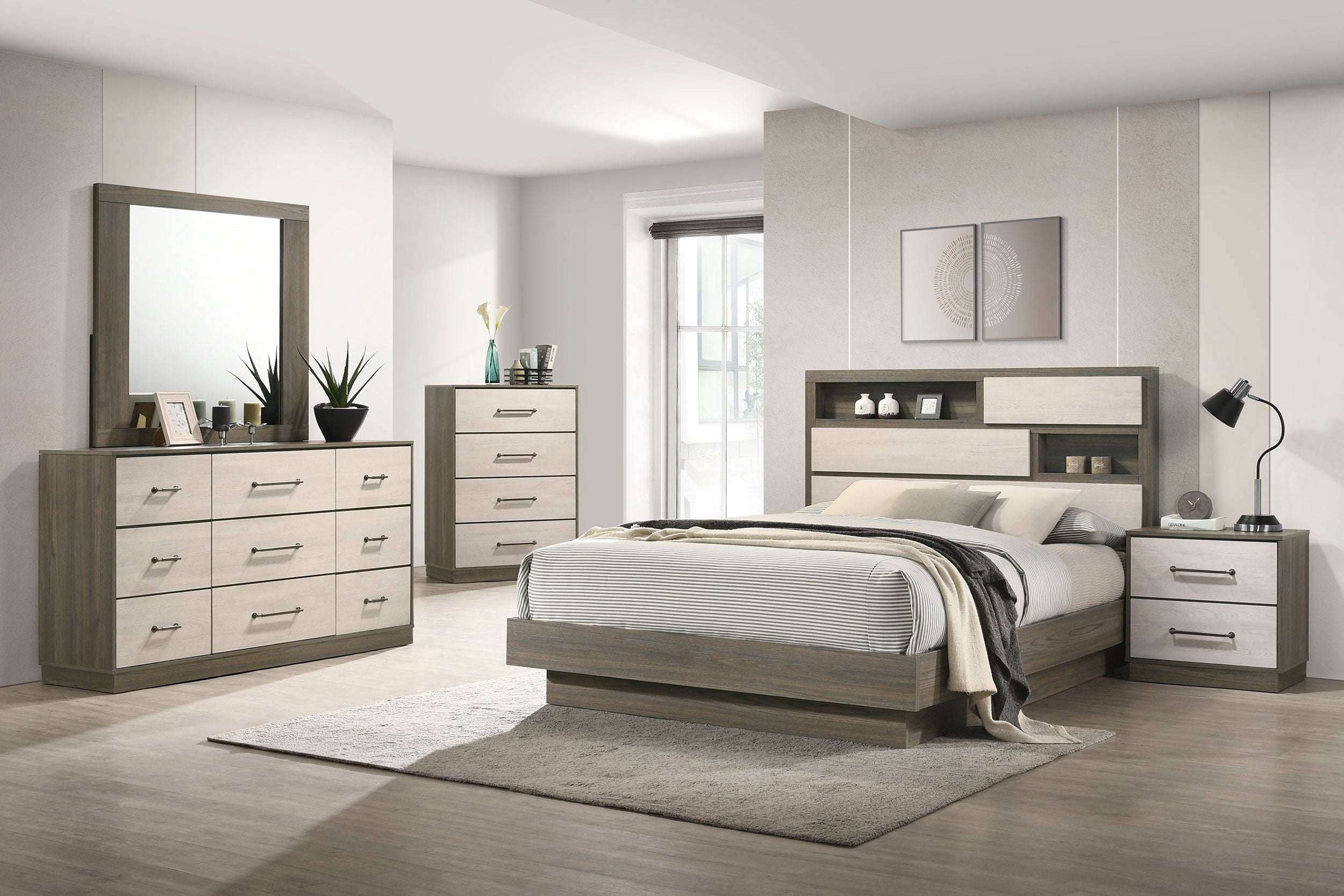 Fenwick Dresser Mirror Grey Oak-